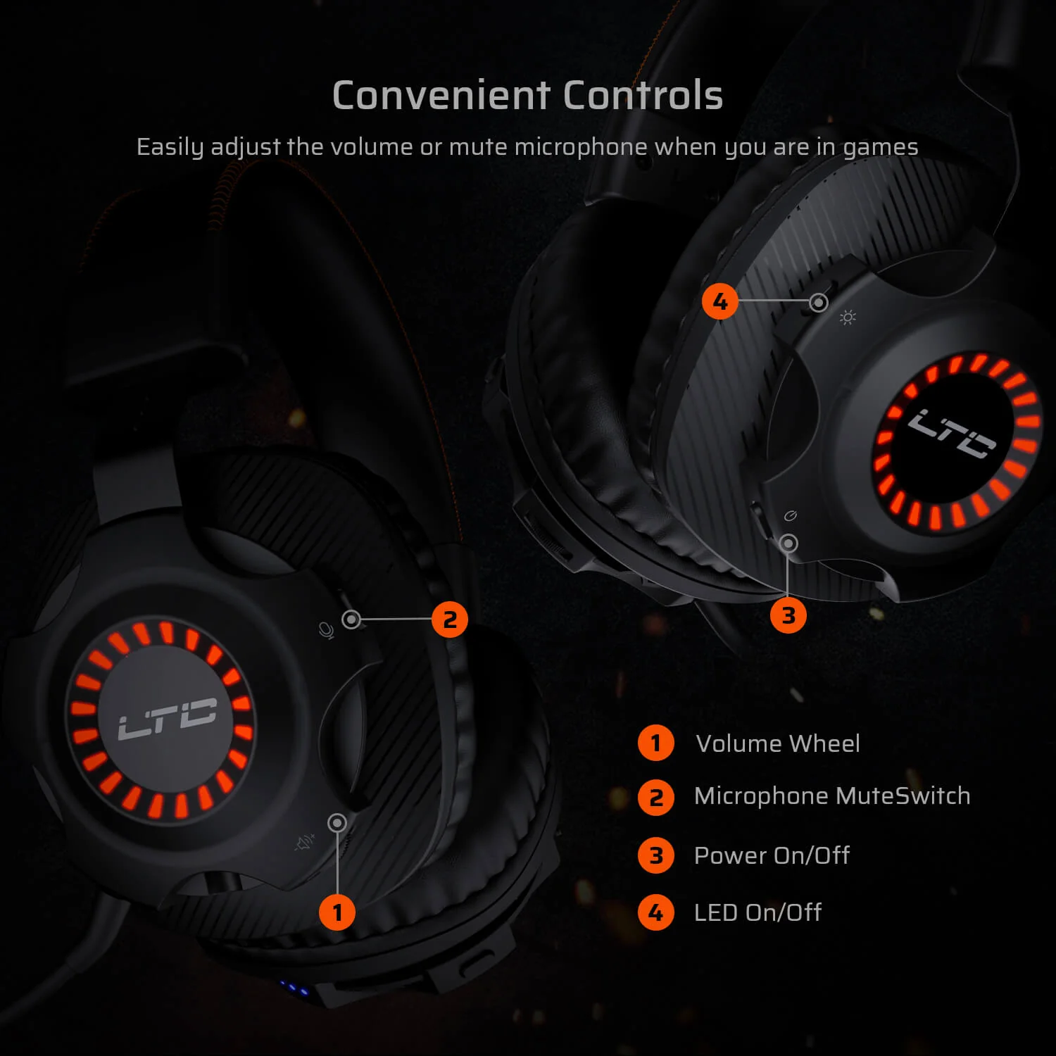 Redragon x LTC SoundSlave 2.4G Wireless/Wired Gaming Headset - Image 2