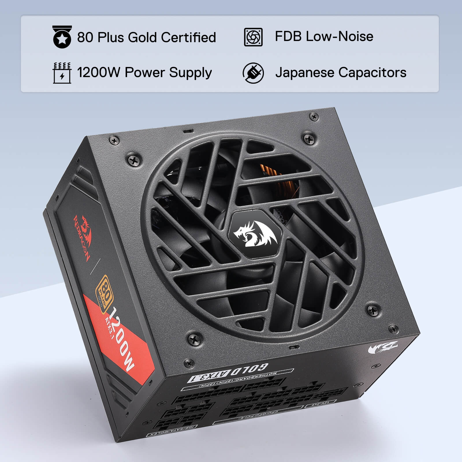 MASTER RGPS PRO 1200W 80 Plus® Gold ATX 3.1 PSU (Black & White) - Image 10