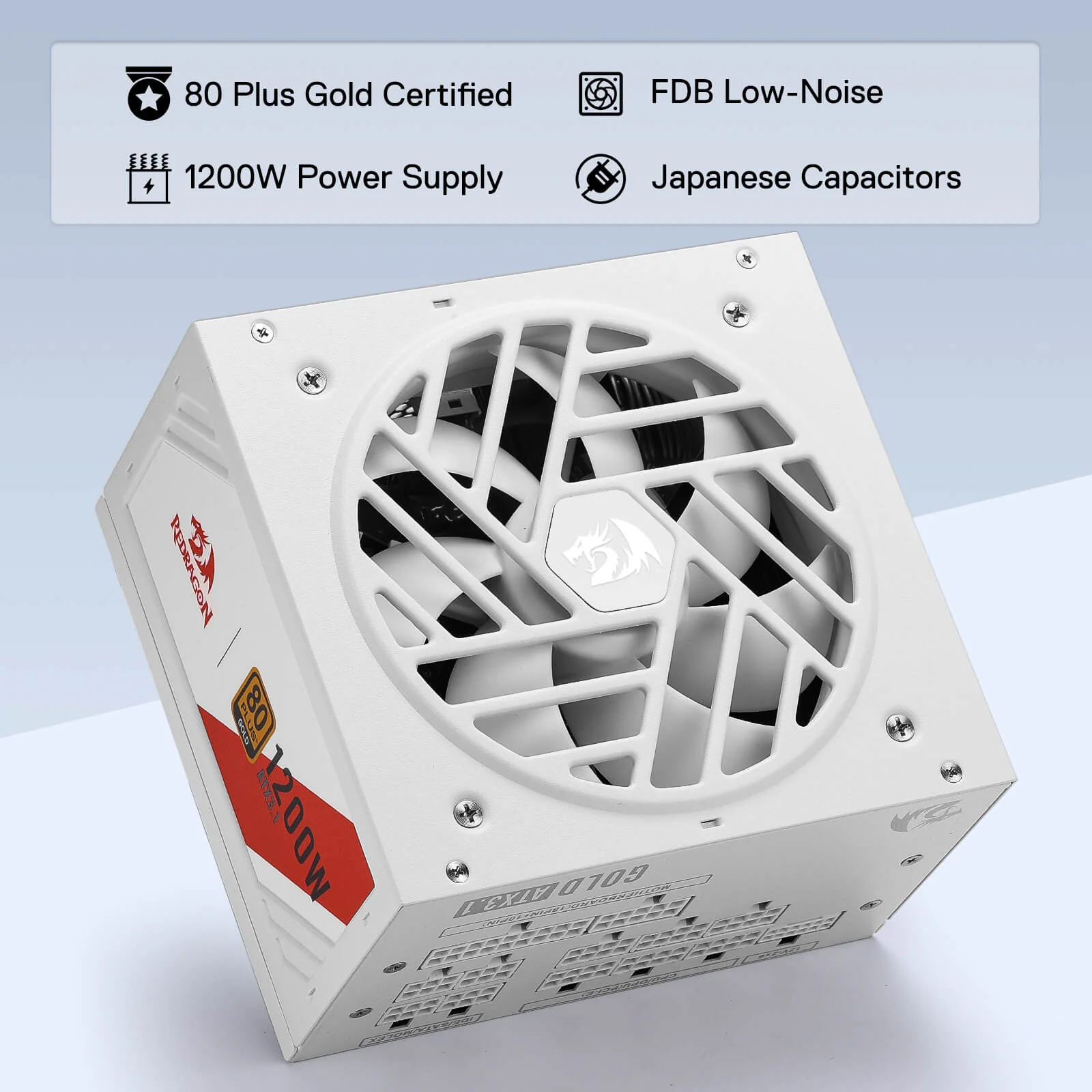 MASTER RGPS PRO 1200W 80 Plus® Gold ATX 3.1 PSU (Black & White) - Image 3