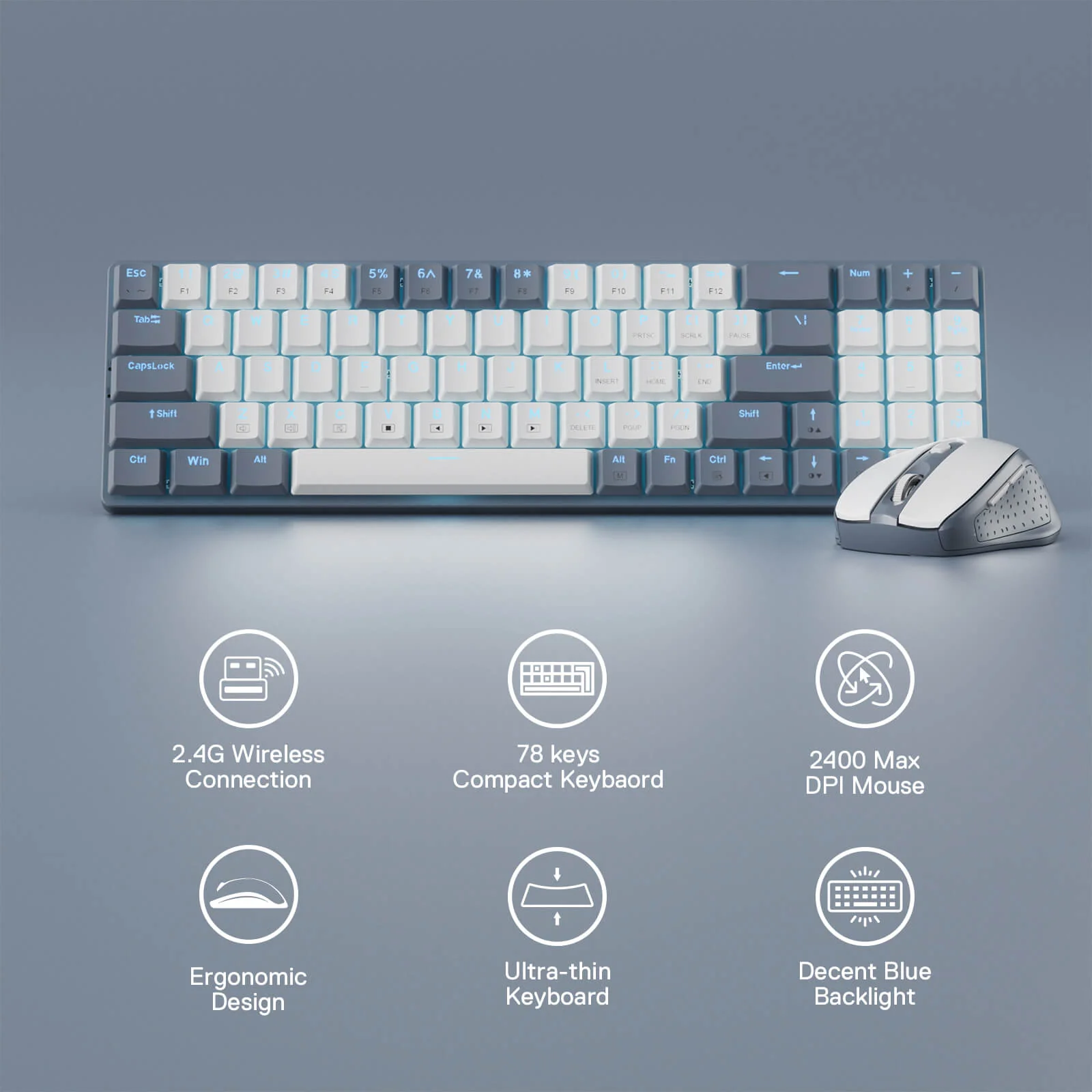 (Open-box) BS8772 Wireless Keyboard and Mouse Combo - Image 12