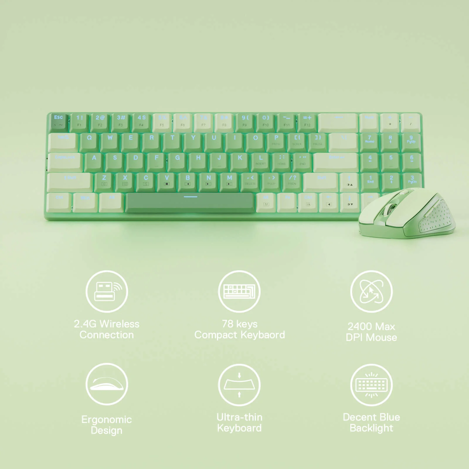 (Open-box) BS8772 Wireless Keyboard and Mouse Combo - Image 19