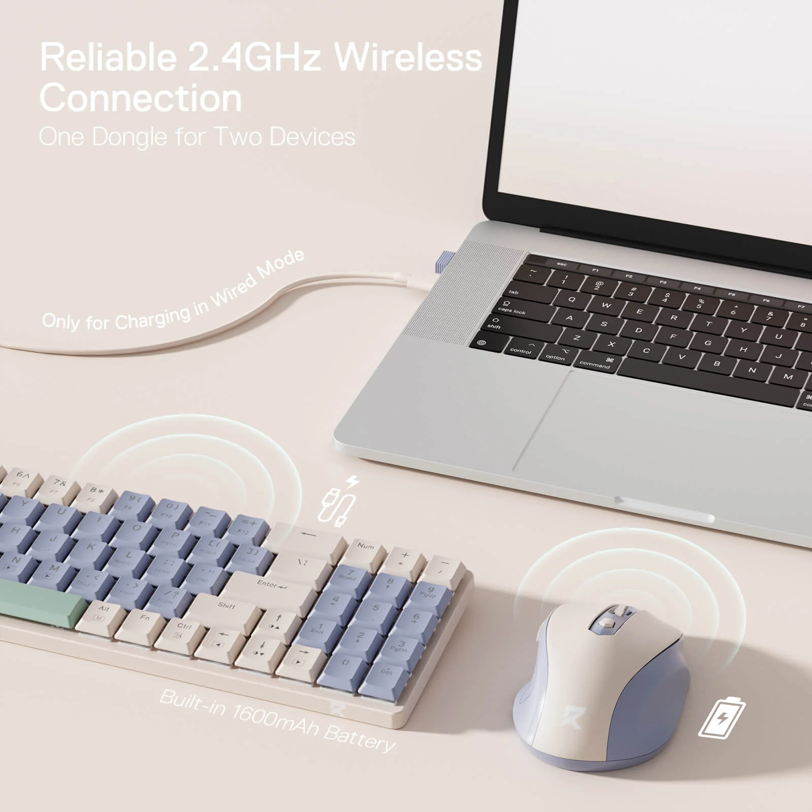 (Open-box) BS8772 Wireless Keyboard and Mouse Combo - Image 7