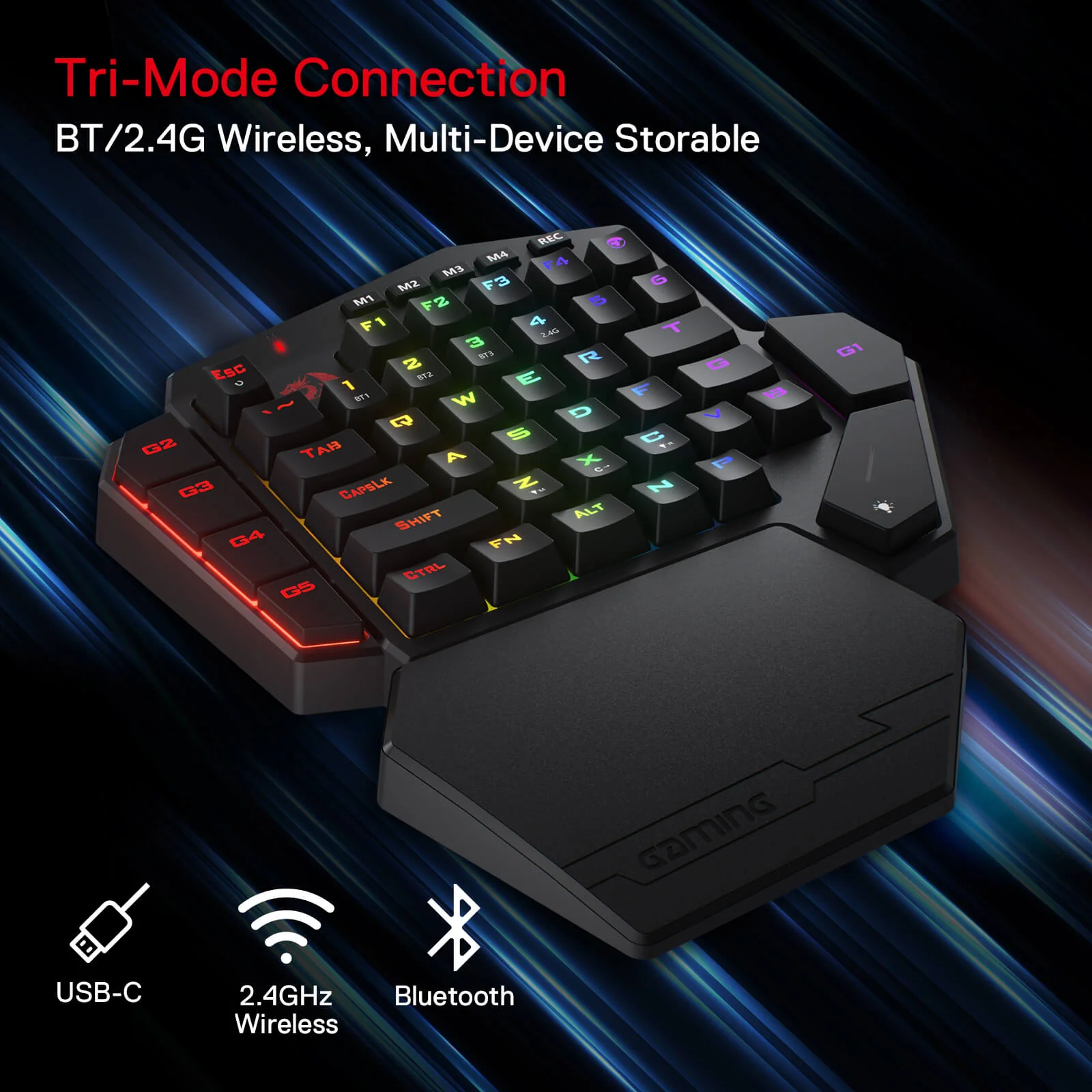 DITI K585 Pro Wireless One-Handed Gaming Keyboard - Image 4