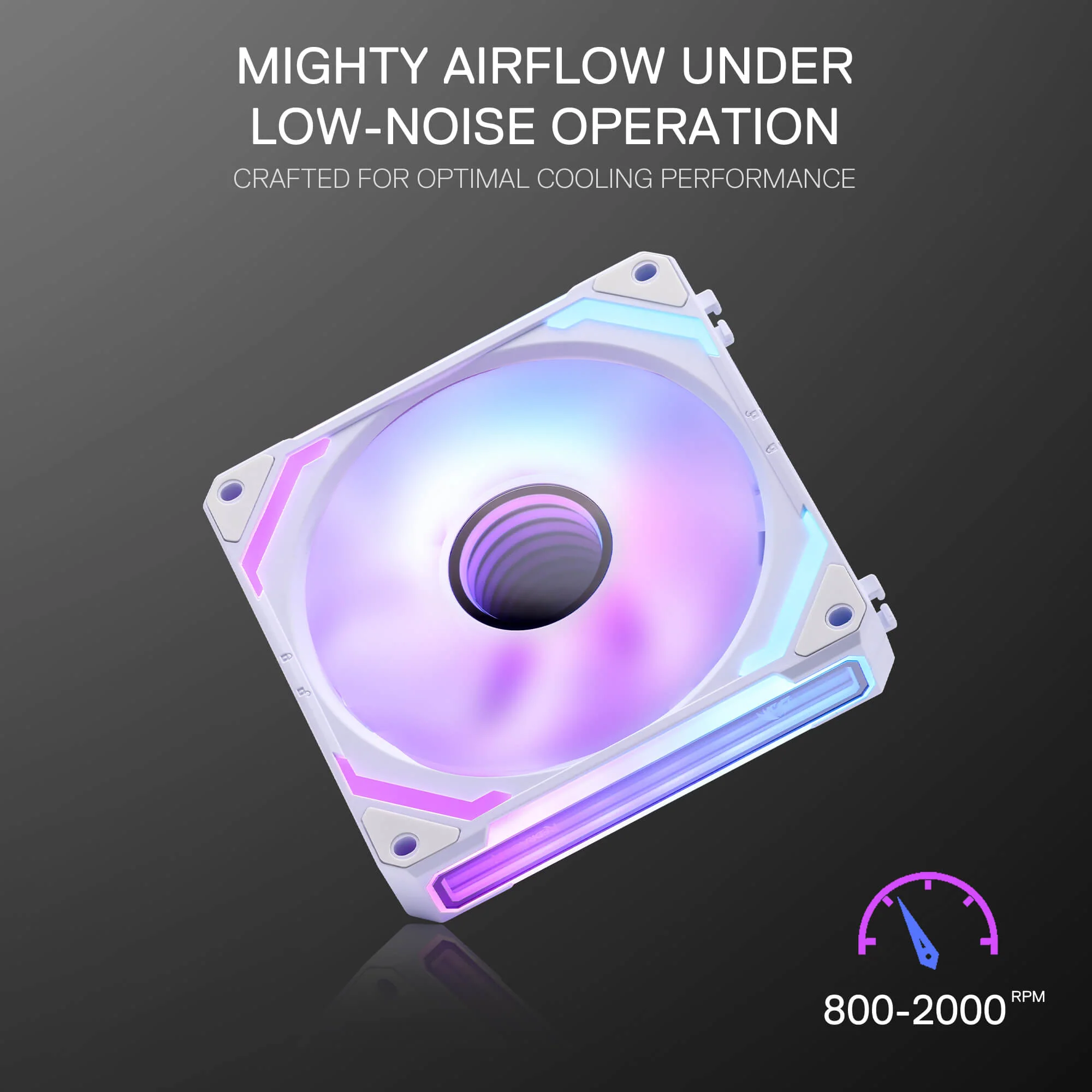 GCF012 Reverse 120mm ARGB PC Case Fan - Image 12