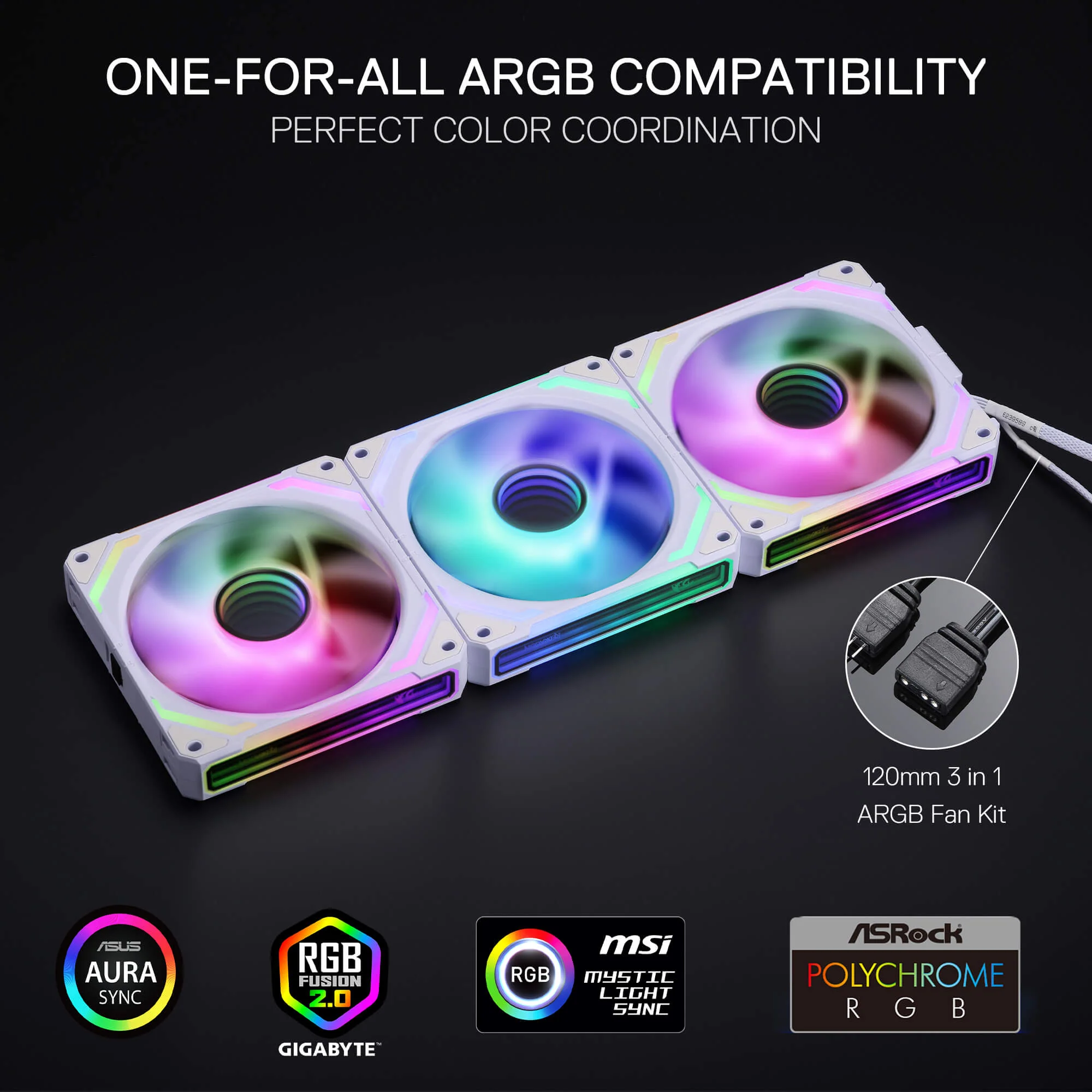 GCF012 Reverse 120mm ARGB PC Case Fan - Image 13