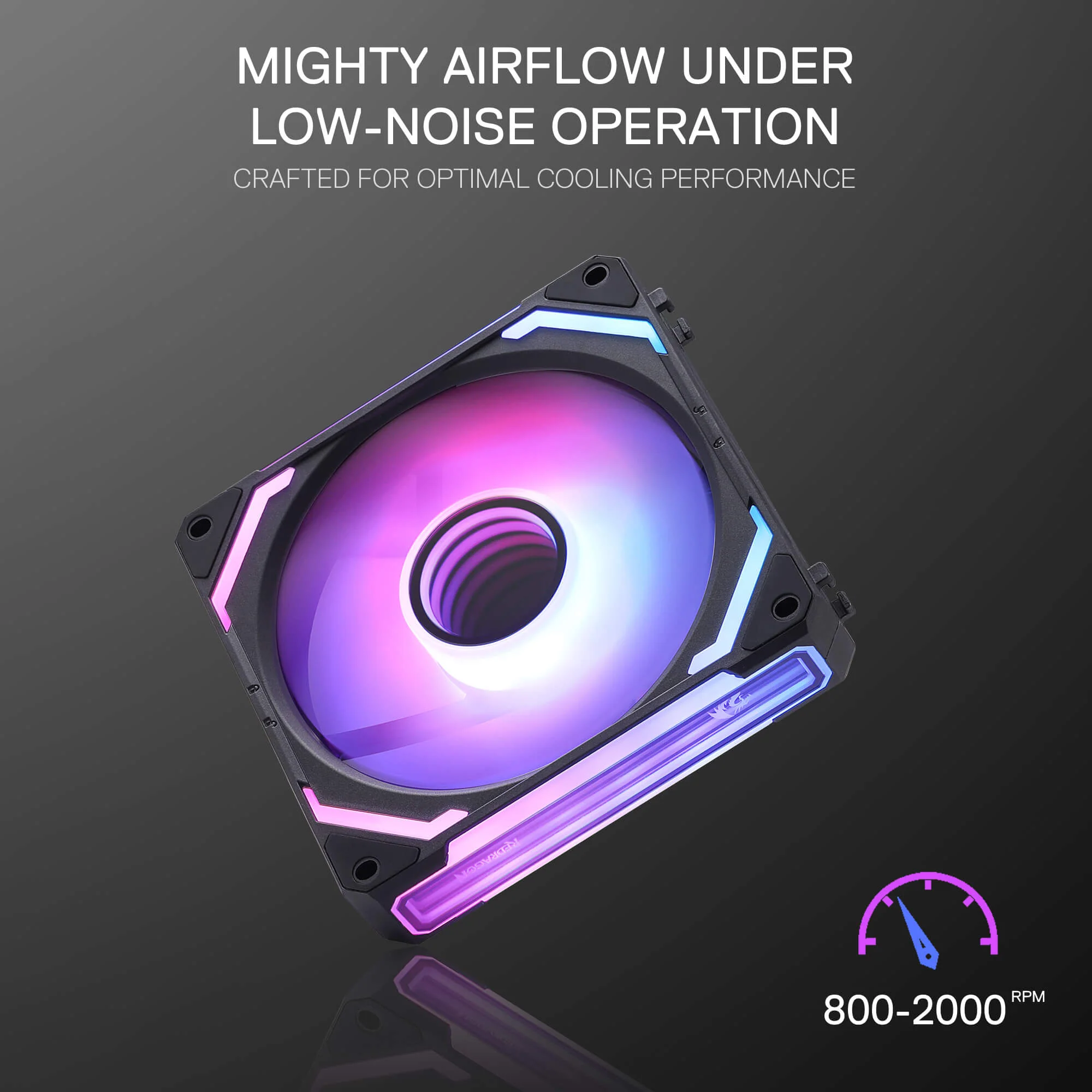 GCF012 Reverse 120mm ARGB PC Case Fan - Image 6