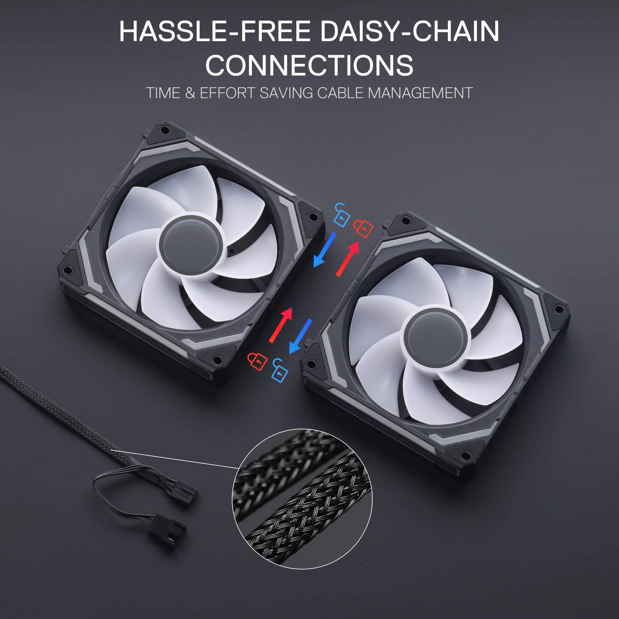 GCF012 Reverse 120mm ARGB PC Case Fan - Image 9
