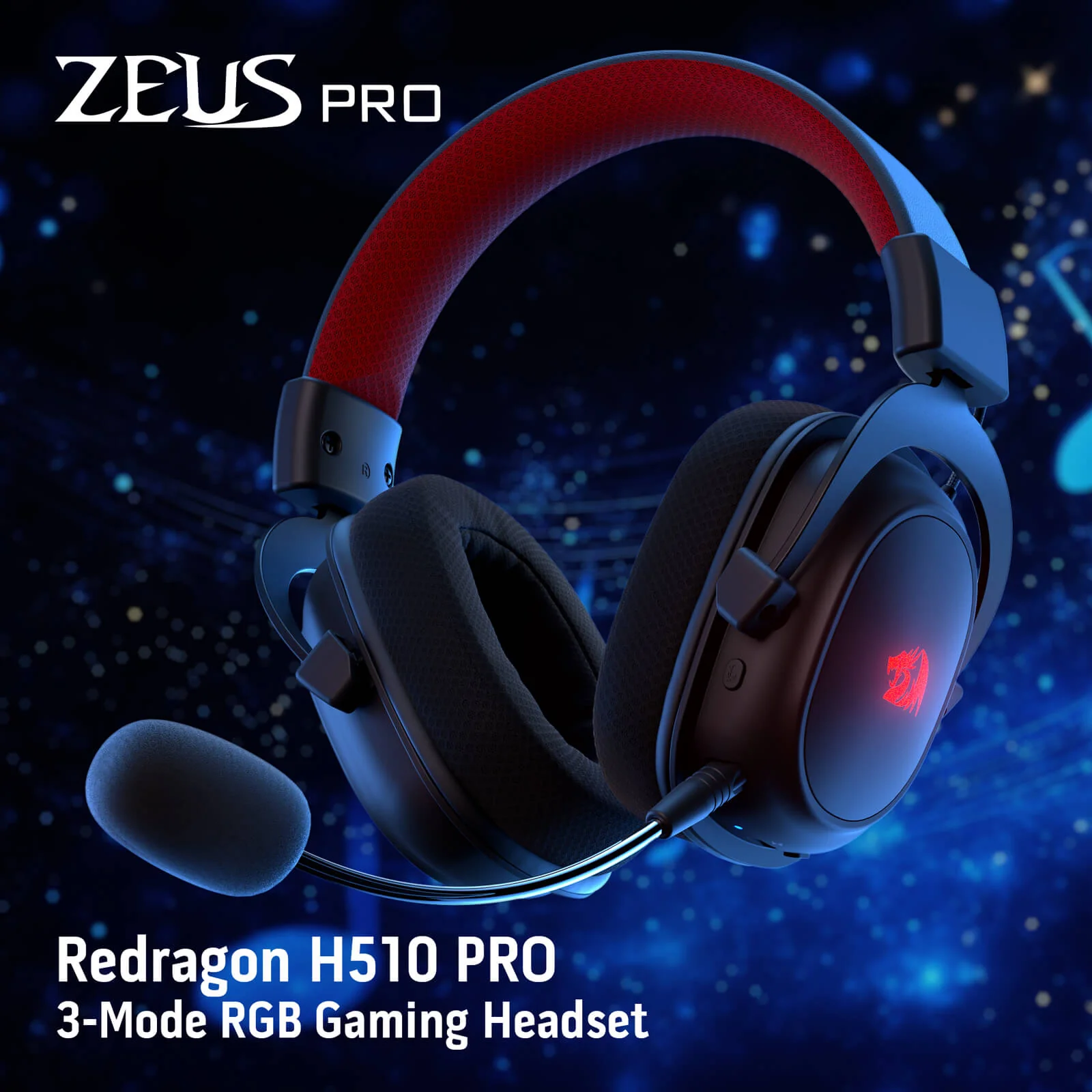 H510 ZEUS-X RGB Wireless Gaming Headset - Image 3