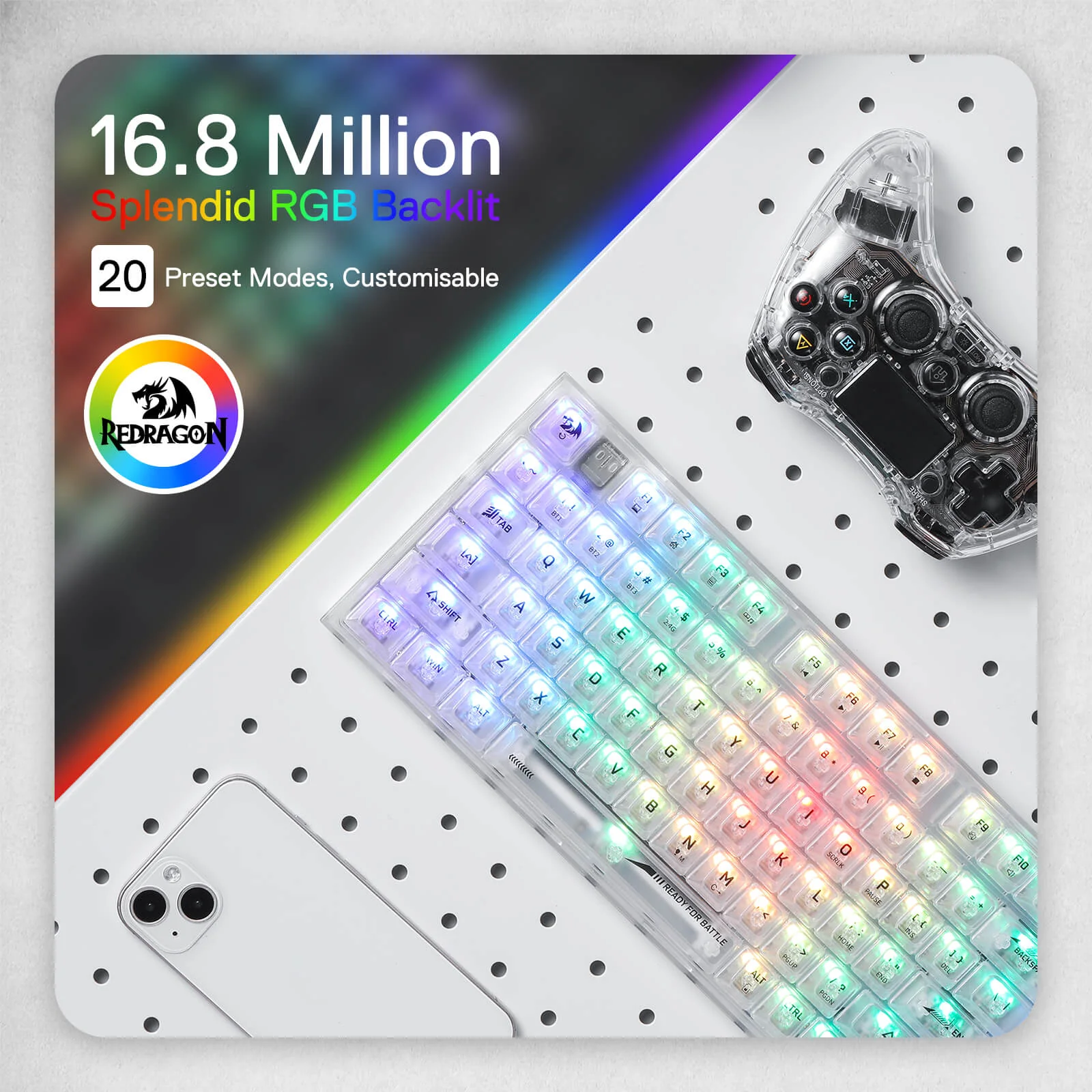 (Open-box) IRELIA K658 PRO 90% Full-Transparent Keyboard - Image 18
