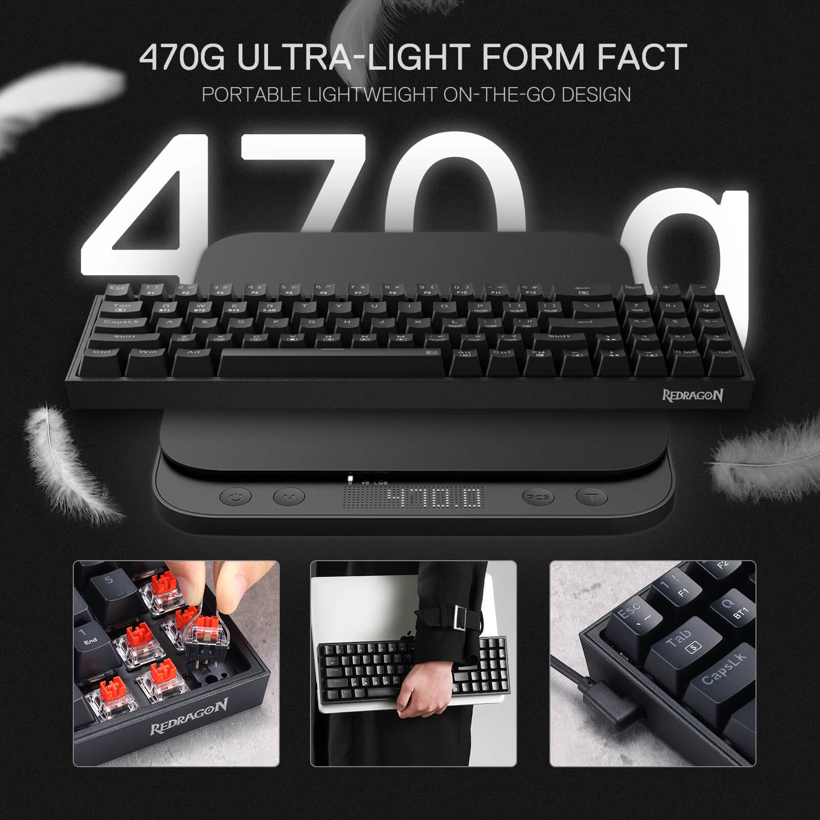 (Open-box) K628 75% Mechanical Gaming Keyboard M693 Gaming Mouse Tri-Modes Combo - Image 5