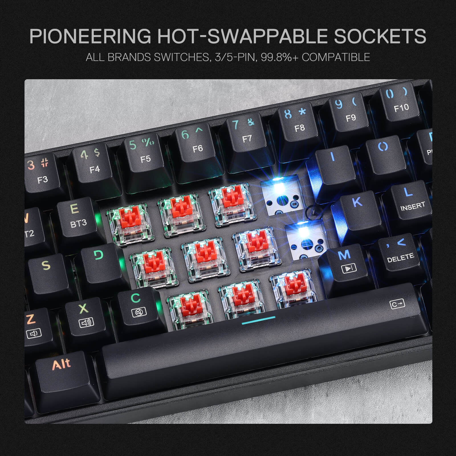 (Open-box) K628 75% Mechanical Gaming Keyboard M693 Gaming Mouse Tri-Modes Combo - Image 6