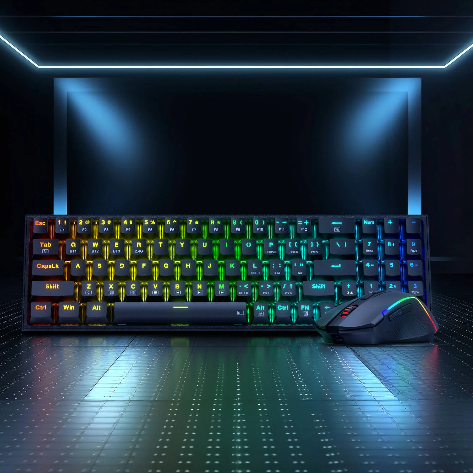 (Open-box) K628 75% Mechanical Gaming Keyboard M693 Gaming Mouse Tri-Modes Combo - Image 7