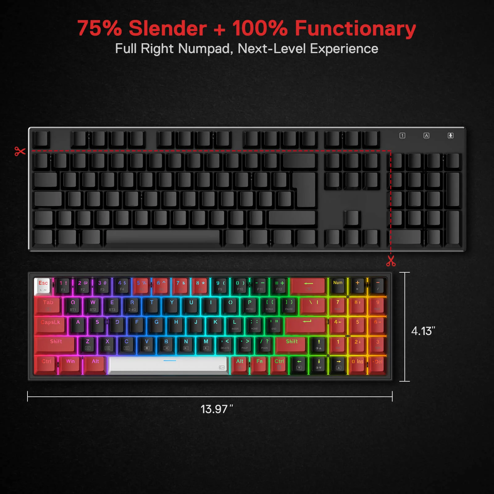 POLLUX K628 PRO 75% Wireless Gaming Keyboard - Image 11