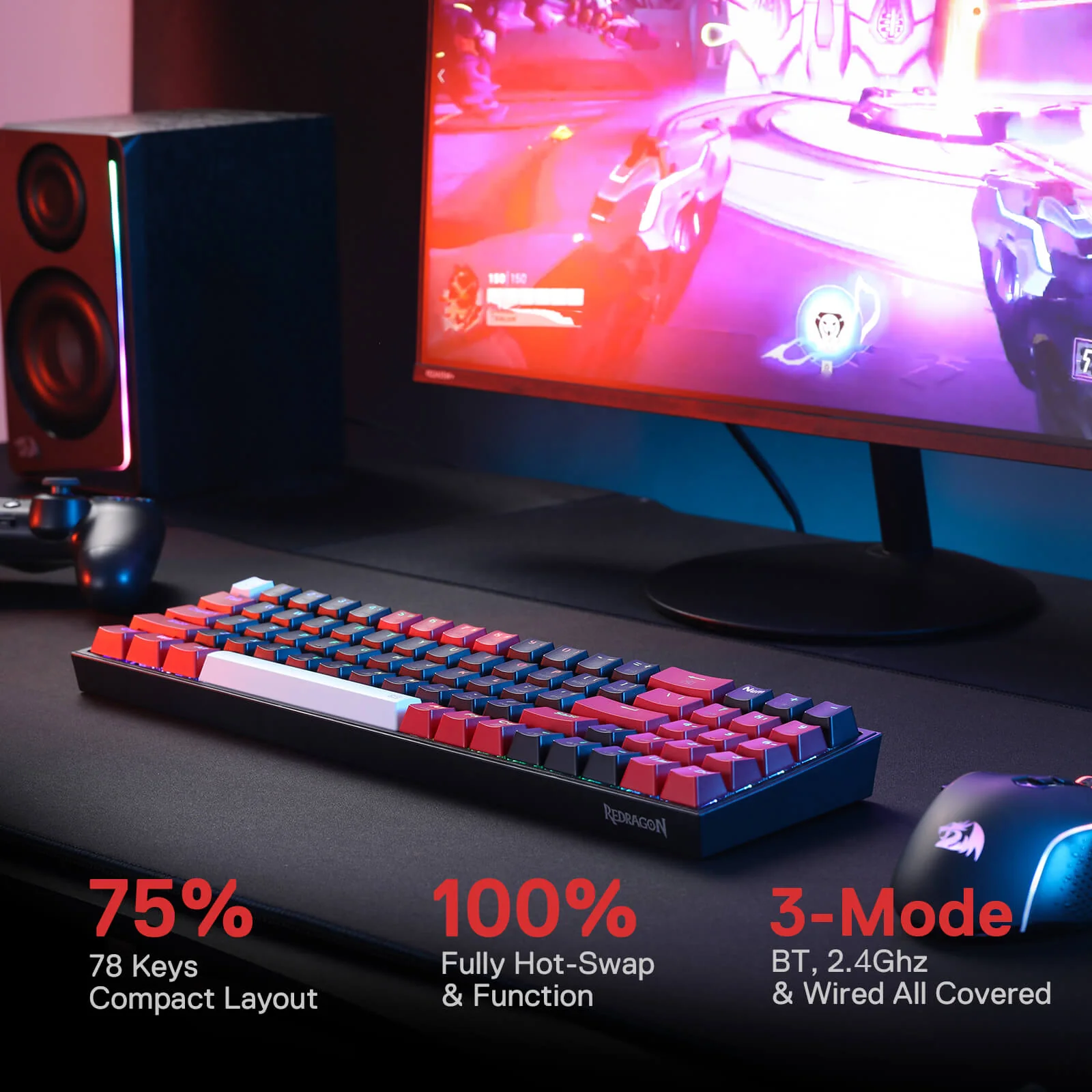 POLLUX K628 PRO 75% Wireless Gaming Keyboard - Image 8
