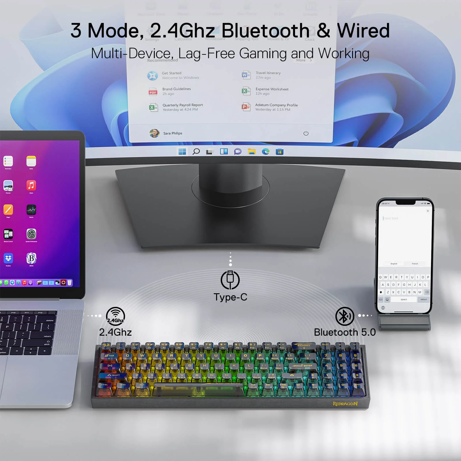 POLLUX K628 PRO SE 75% Full-Transparent Keyboard - Image 9