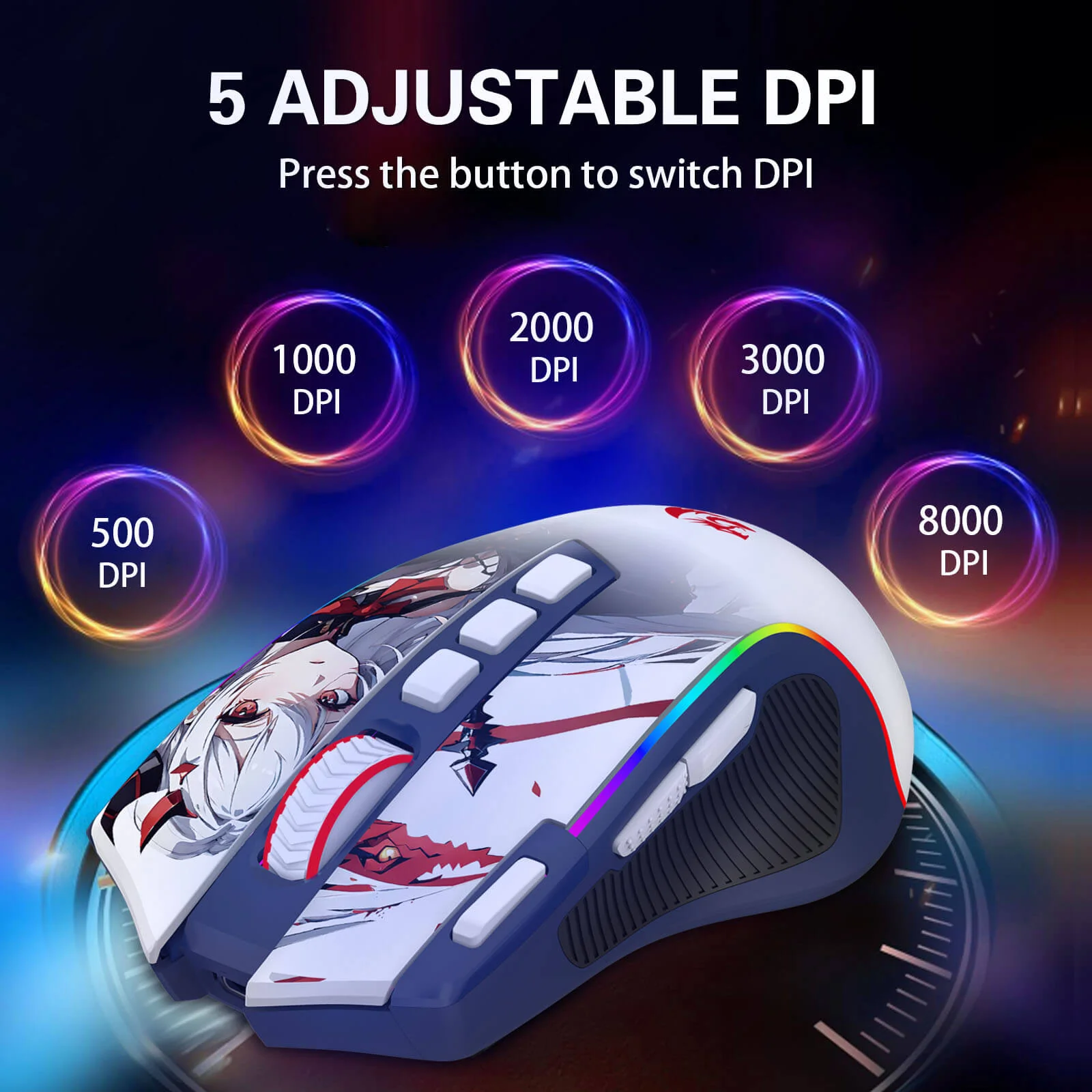 (Open-box) PREDATOR M612 PRO Anime Gaming Mouse - Image 11