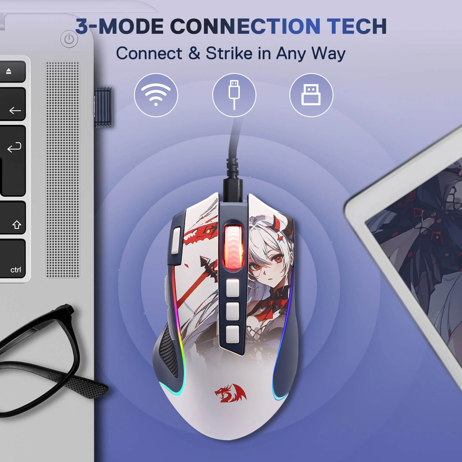 (Open-box) PREDATOR M612 PRO Anime Gaming Mouse - Image 3