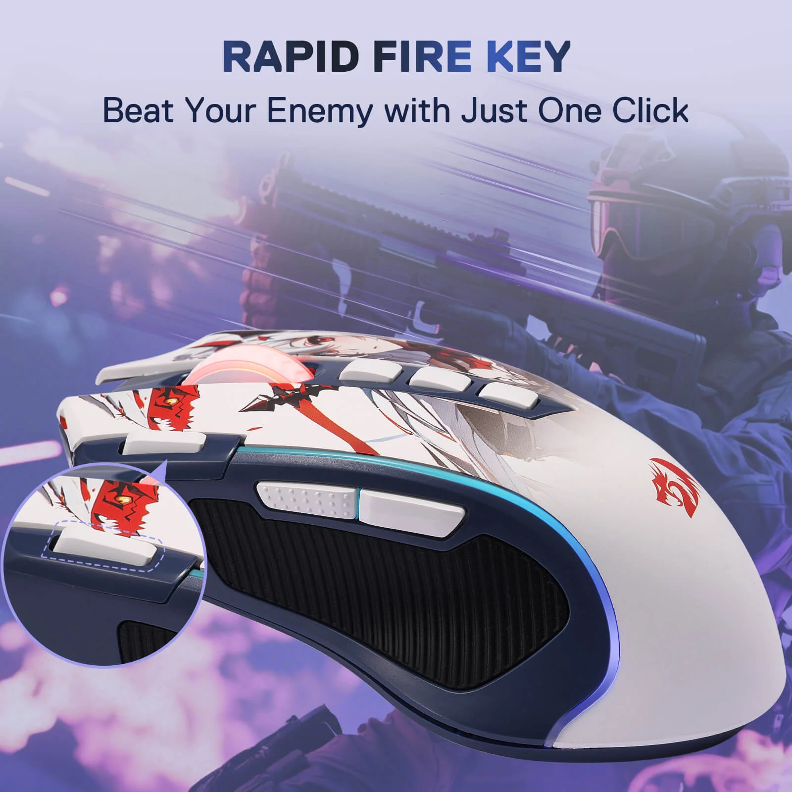 (Open-box) PREDATOR M612 PRO Anime Gaming Mouse - Image 6
