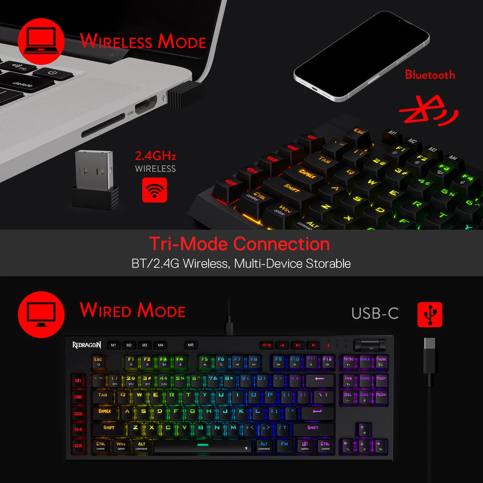 VISHNU K596 Pro Wireless Keyboard - Image 5