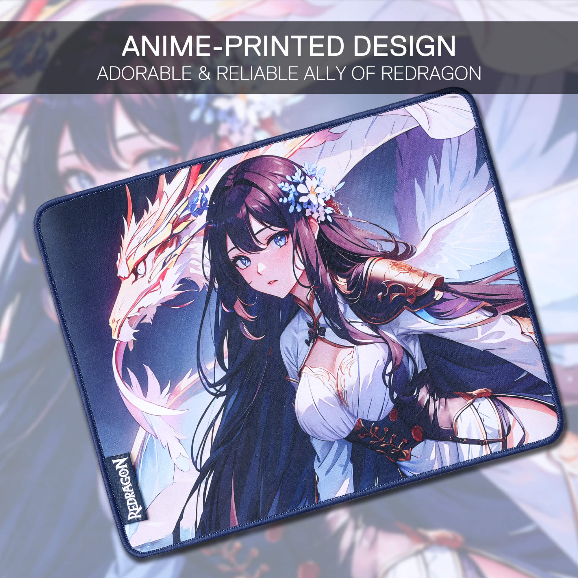 P046 Anime Blue Gaming Mouse Pad/Desk Mat - Image 7