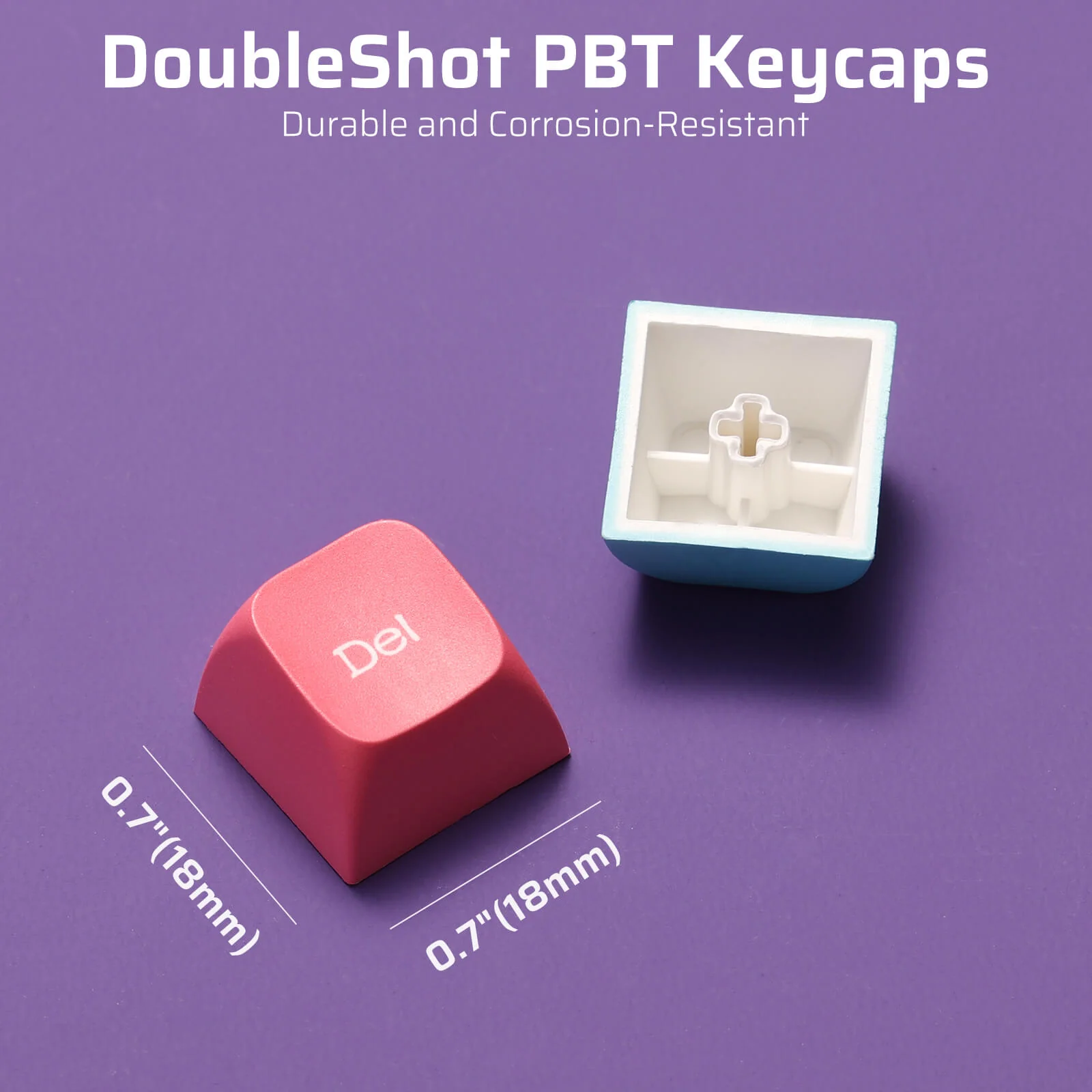 (Only Keycaps) Redragon x LTC PBT Double Shot 112-Key Sublimation Keycaps Set, KDA Profile for ANSI Layout 61/68/84/87/98/104 Keys Mechanical Keyboard, Neon Purple - Image 10