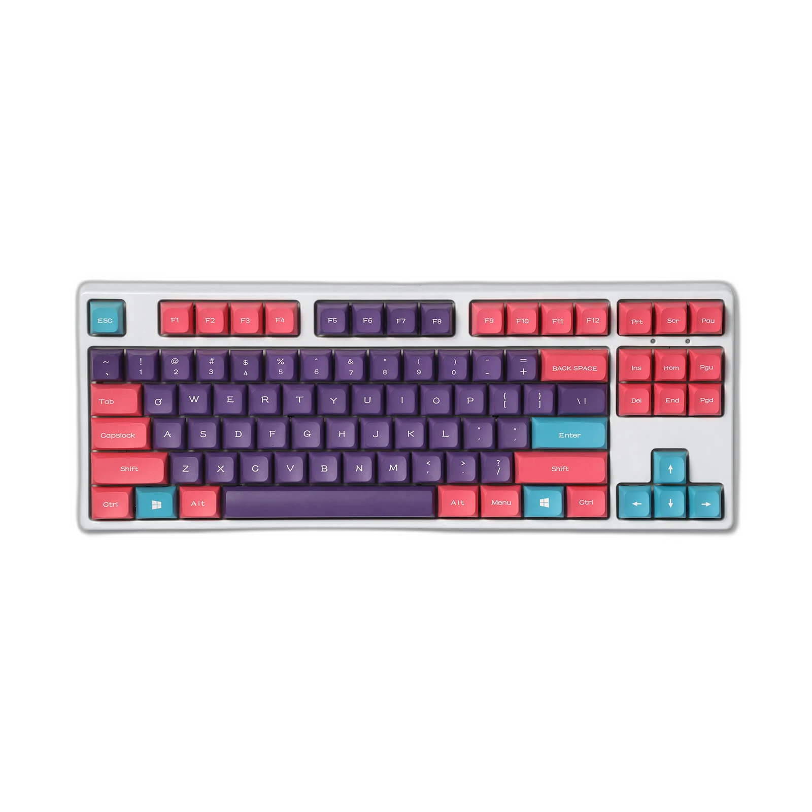 (Only Keycaps) Redragon x LTC PBT Double Shot 112-Key Sublimation Keycaps Set, KDA Profile for ANSI Layout 61/68/84/87/98/104 Keys Mechanical Keyboard, Neon Purple - Image 2