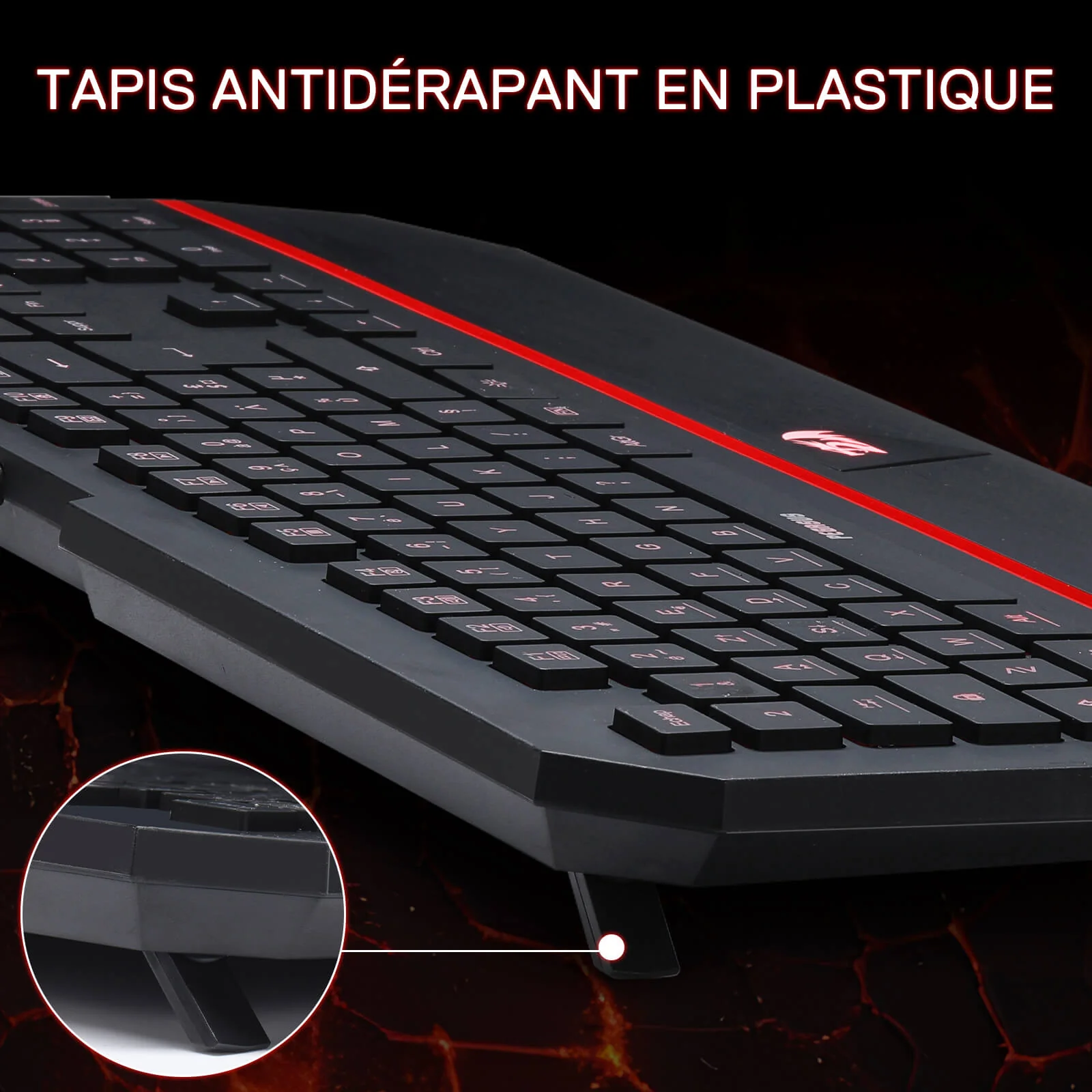 PEGASUS K502 Clavier De Jeu À Membrane Filiaire (French Layout Only) - Image 6