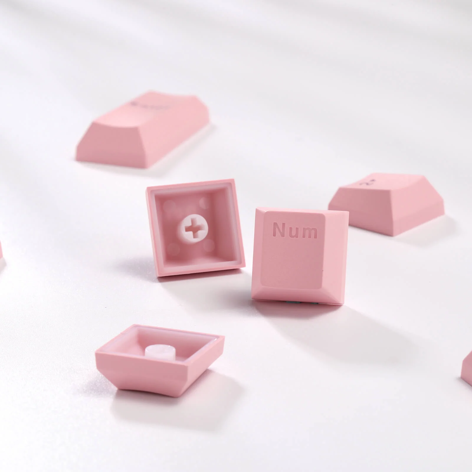 (Only Keycaps) Redragon X LTC Double Shot PBT 104 Keycaps Set with Translucent Layer, Double Shot Keycaps for Mechanical Keyboard - Macaron Pink - Image 4