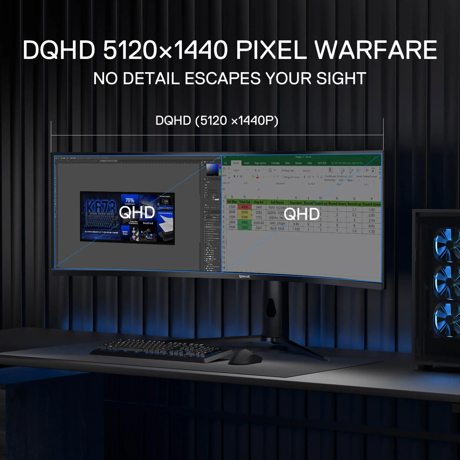 REDHORN GM49 49" 240Hz Curve Gaming Monitor - Image 5