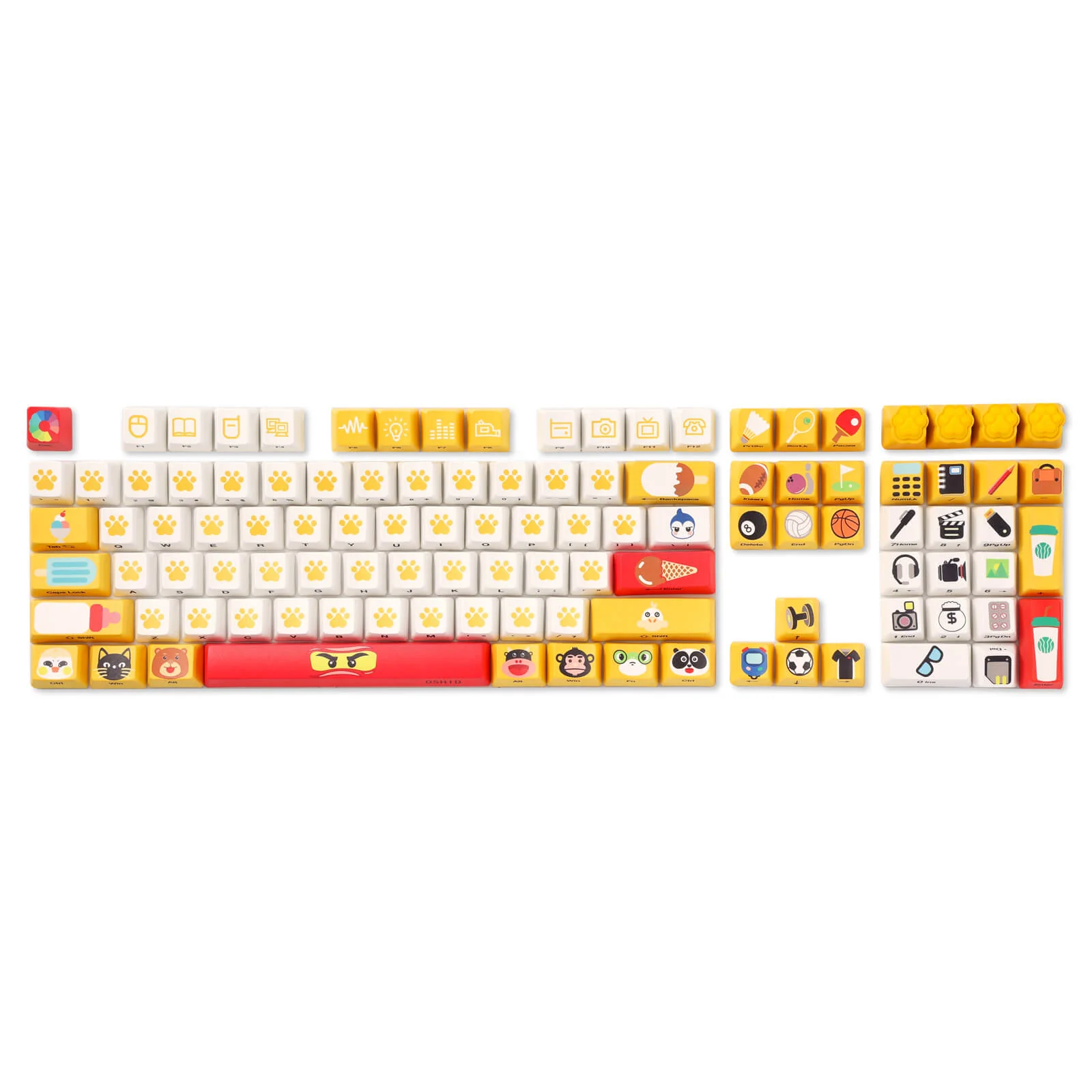 (Only Keycaps) Redragon X LTC 108-Key OEM Profile PBT Double Shot Keycaps - Image 7