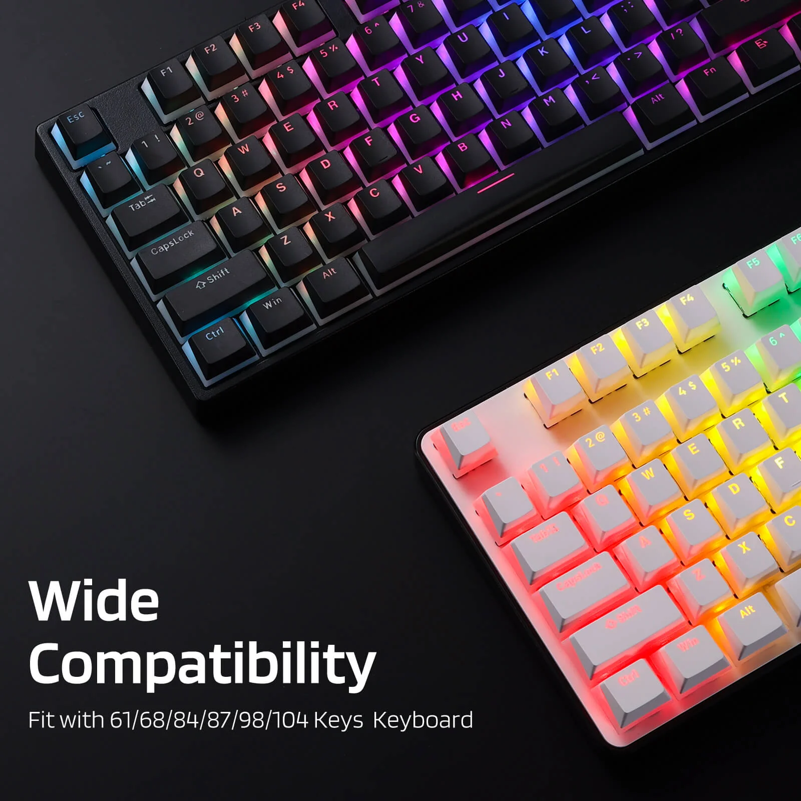 (Only Keycaps) Redragon X LTC 117-Key OEM Profile PBT Double Shot Keycaps Set - Image 5