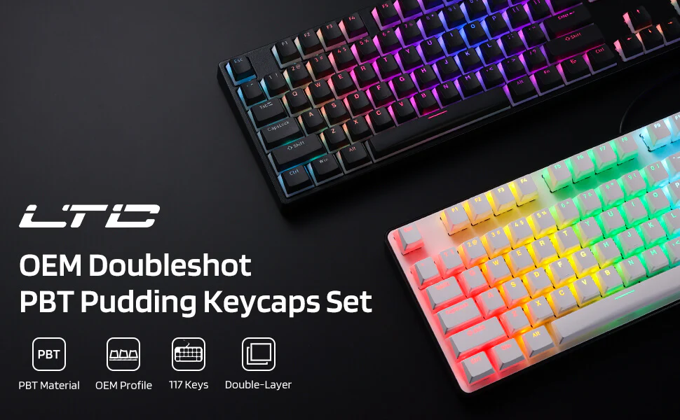 (Only Keycaps) Redragon X LTC 117-Key OEM Profile PBT Double Shot Keycaps Set - Image 9