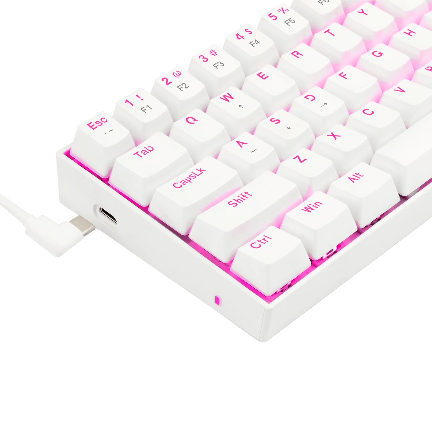 Redragon K630 White 60% Keyboard - Image 3