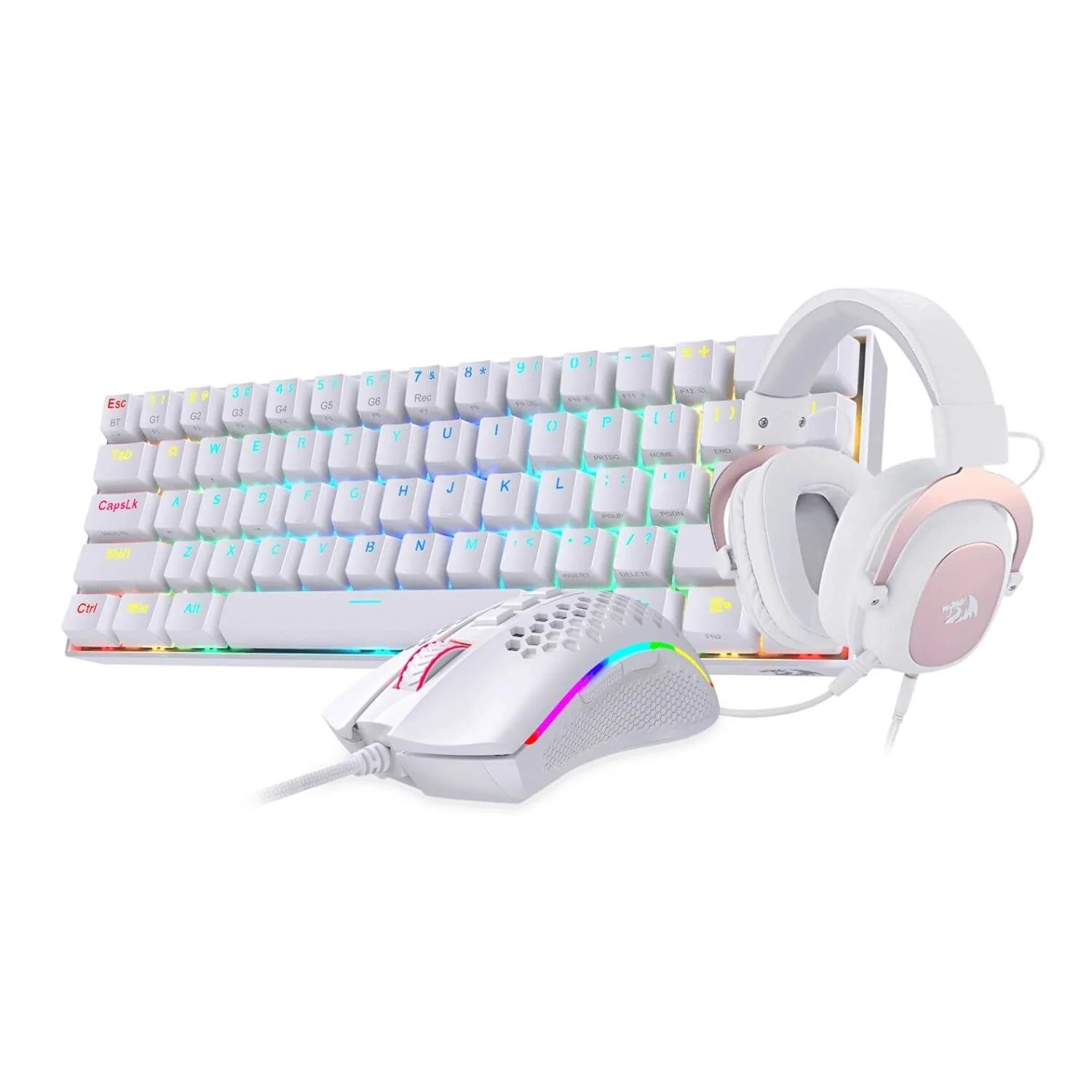 K530 PRO 60% RGB Wireless Mechanical Keyboard M808 Lightweight RGB  Mouse & H510 Gaming Headset  Bundle - Image 5