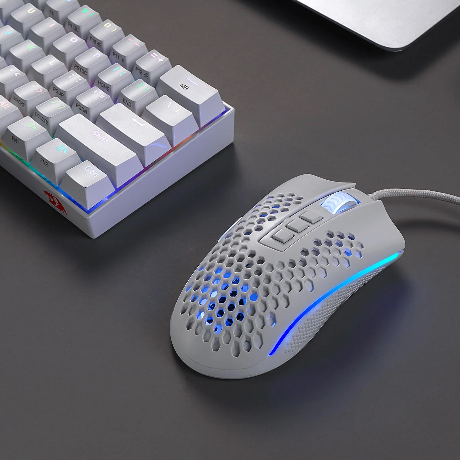 K530 PRO 60% RGB Wireless Mechanical White Keyboard (Brown Switch) M808 White Lightweight RGB Gaming Mouse Bundle - Image 4