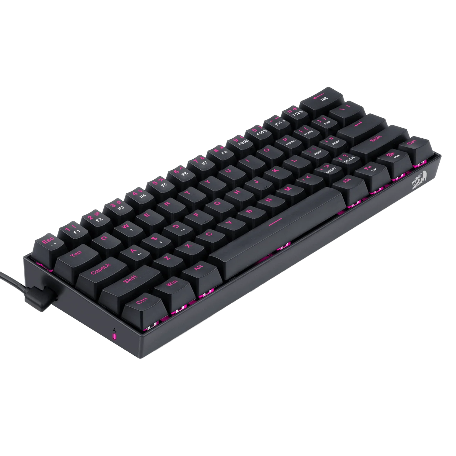 Redragon K630 60% Keyboard Pink LED Backlit - Image 4