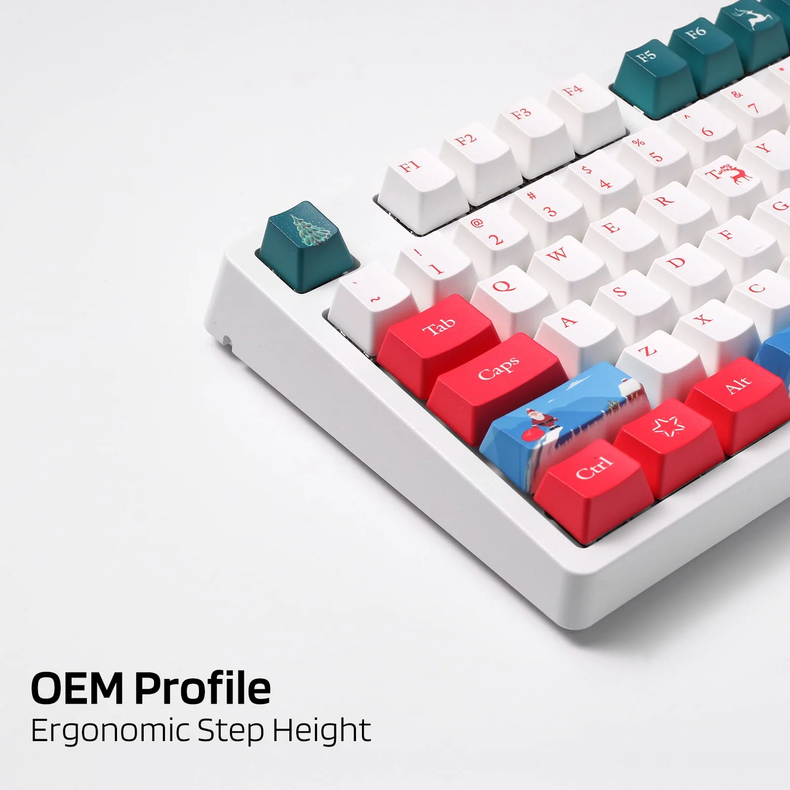 (Only Keycaps) Redragon X LTC  PBT 108 Keycaps Set, Thick PBT Keycaps for Mechanical Keyboard (Christmas Limited Edition) - Image 4