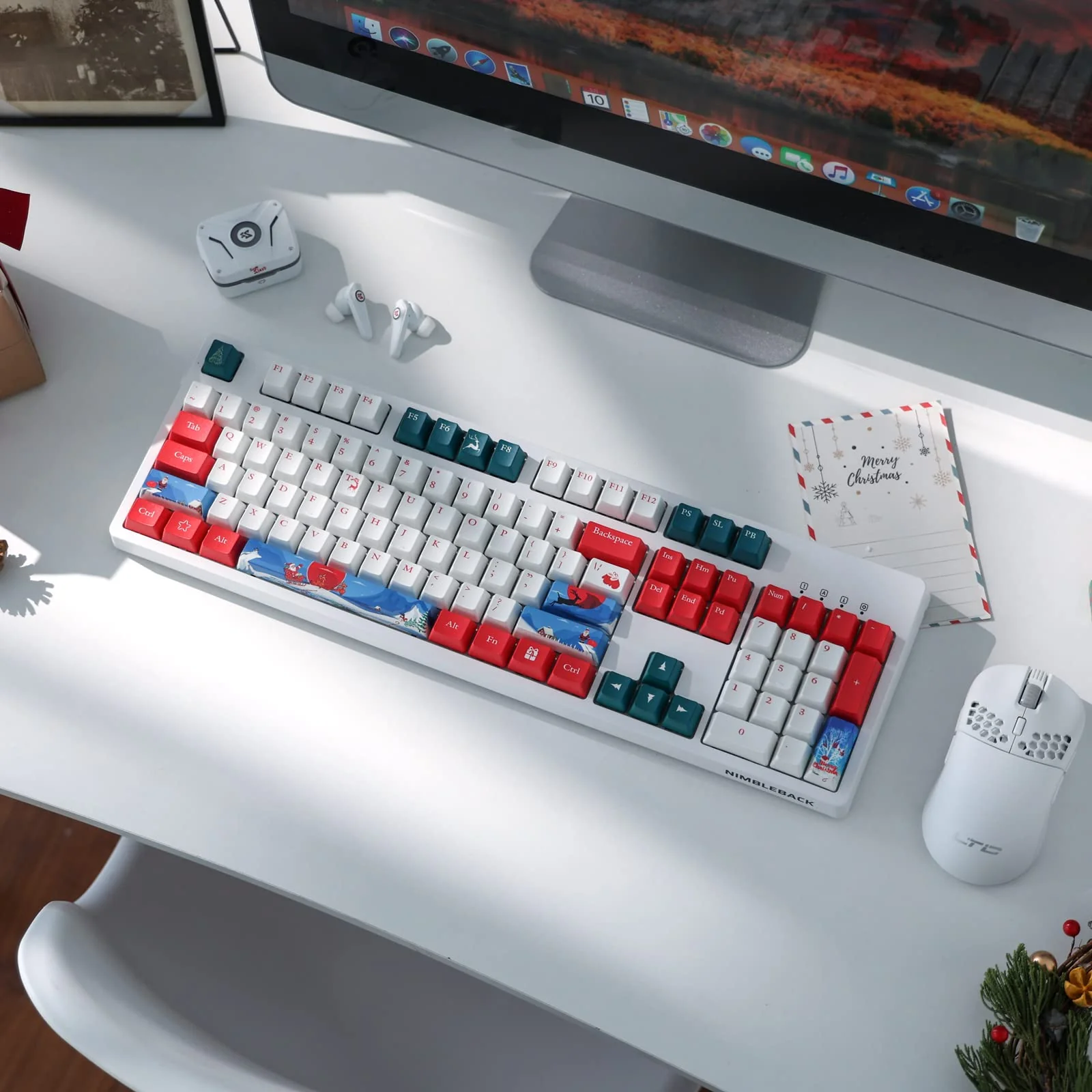 (Only Keycaps) Redragon X LTC  PBT 108 Keycaps Set, Thick PBT Keycaps for Mechanical Keyboard (Christmas Limited Edition) - Image 7