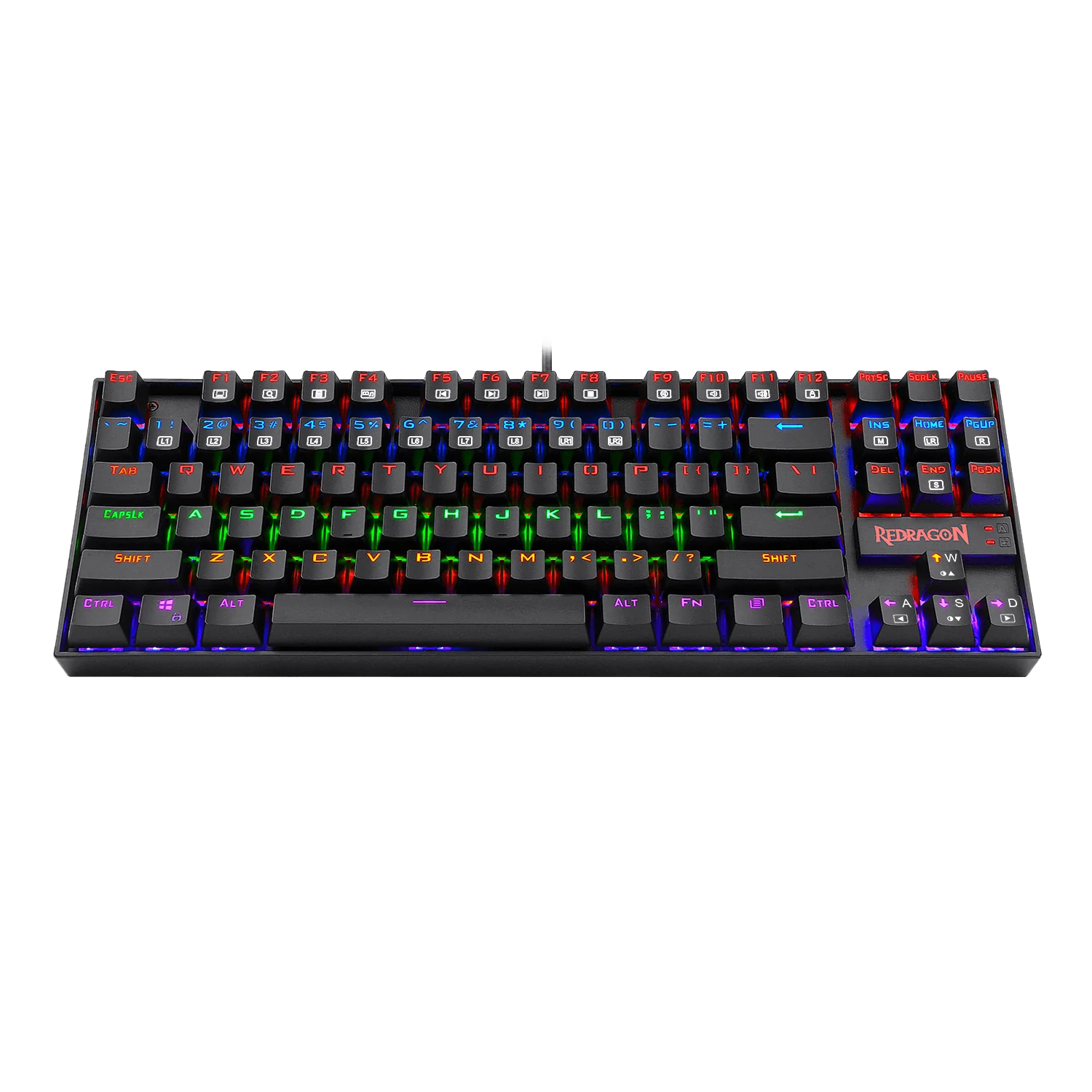 KUMARA K552 LED Rainbow Backlit Wired Keyboard - Image 4