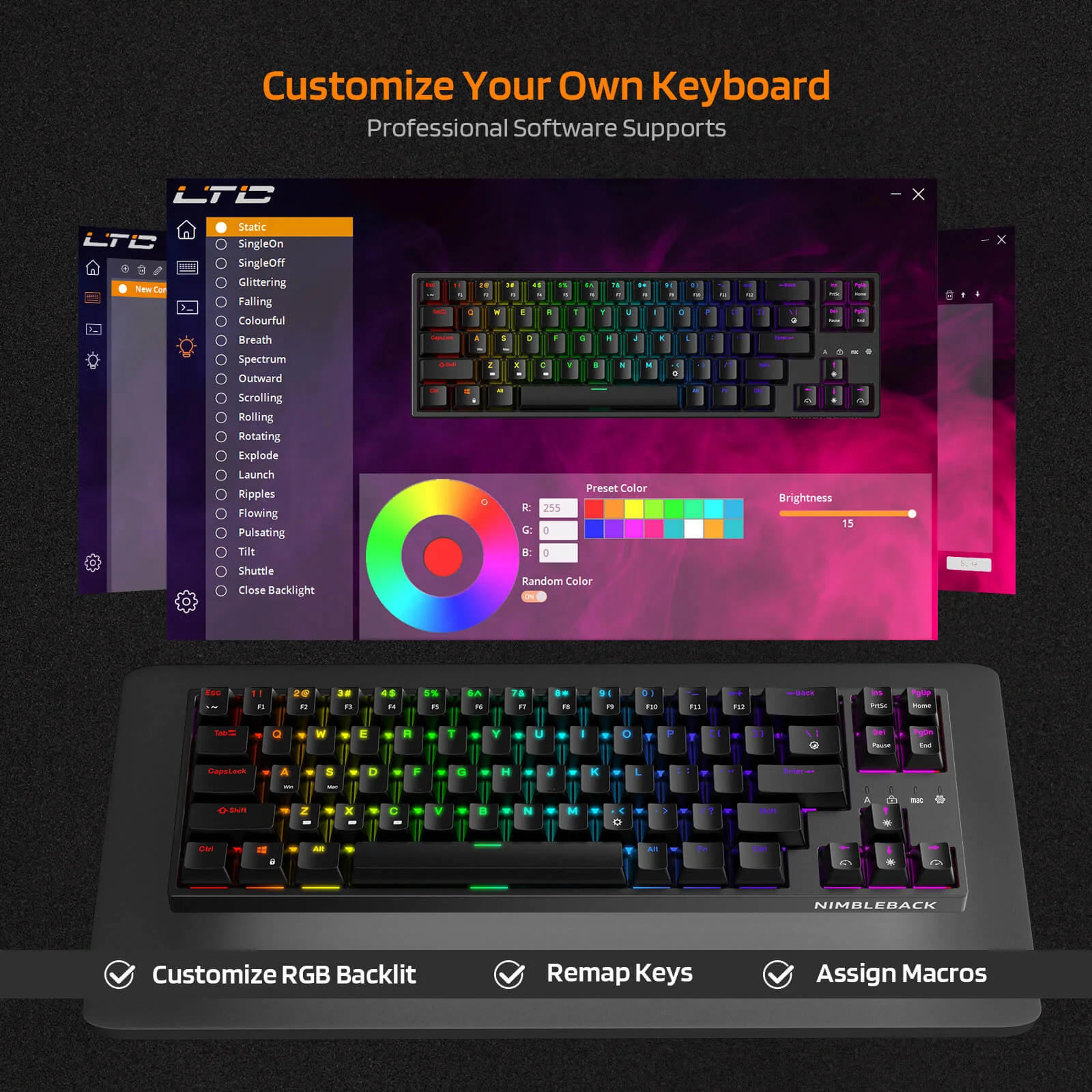 Redragon X LTC NB681 68 Keys Wired Mechanical Keyboard (Ships to US Only) - Image 9