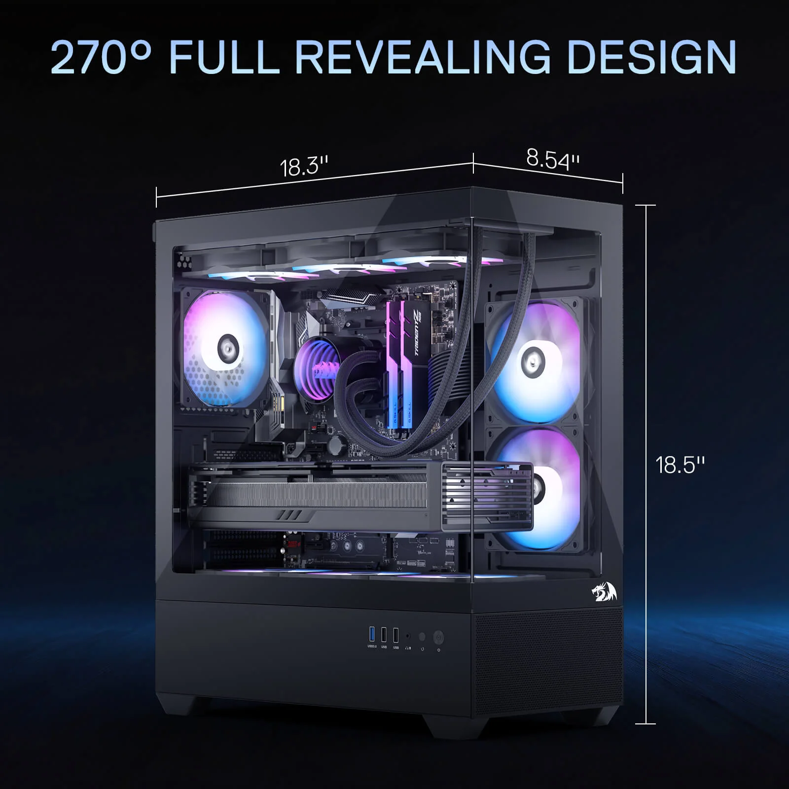 REFLECT FLOW CA606 ATX Gaming PC Case - Image 5