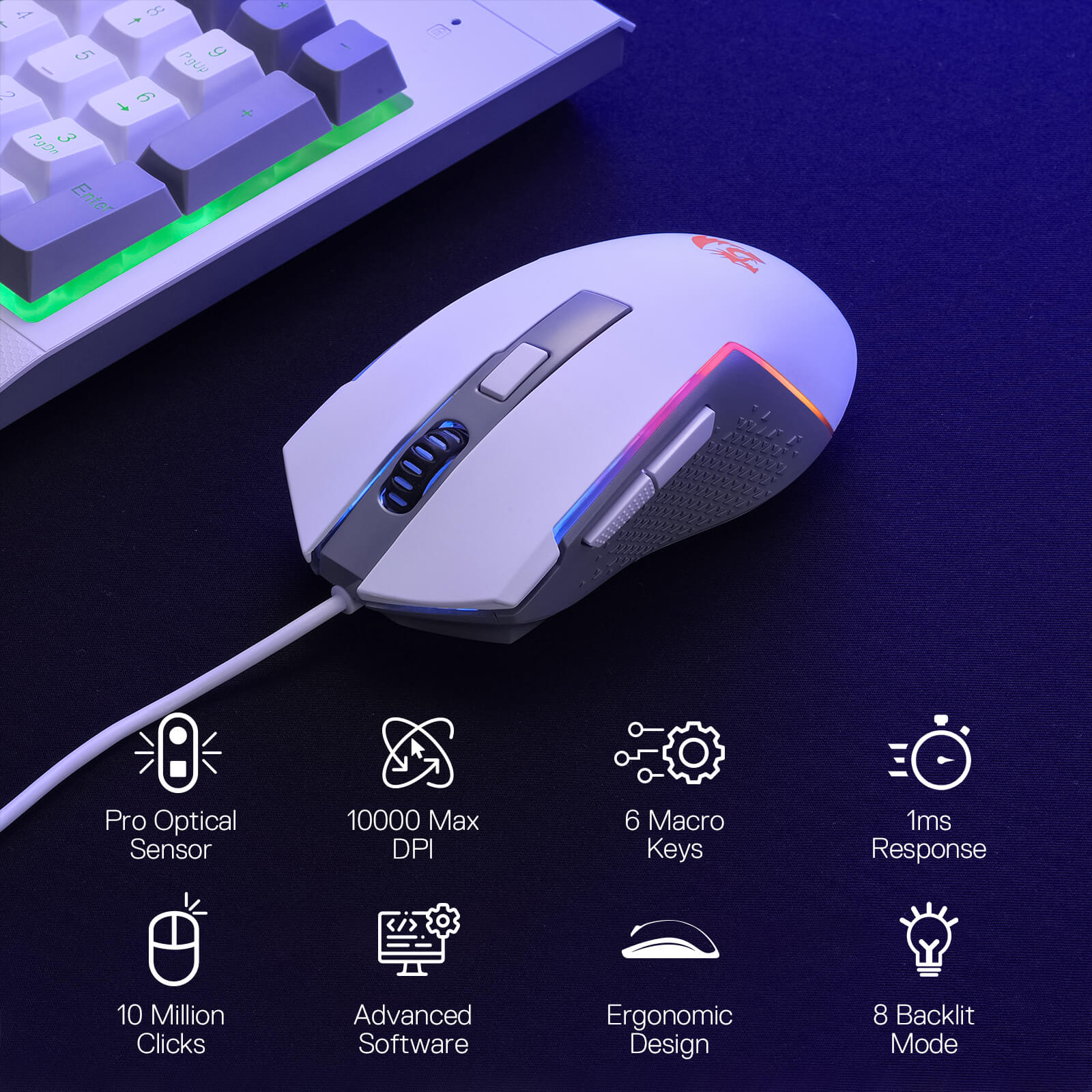 S151 Membrane Gaming Keyboard & Mouse Wired Combo - Image 13