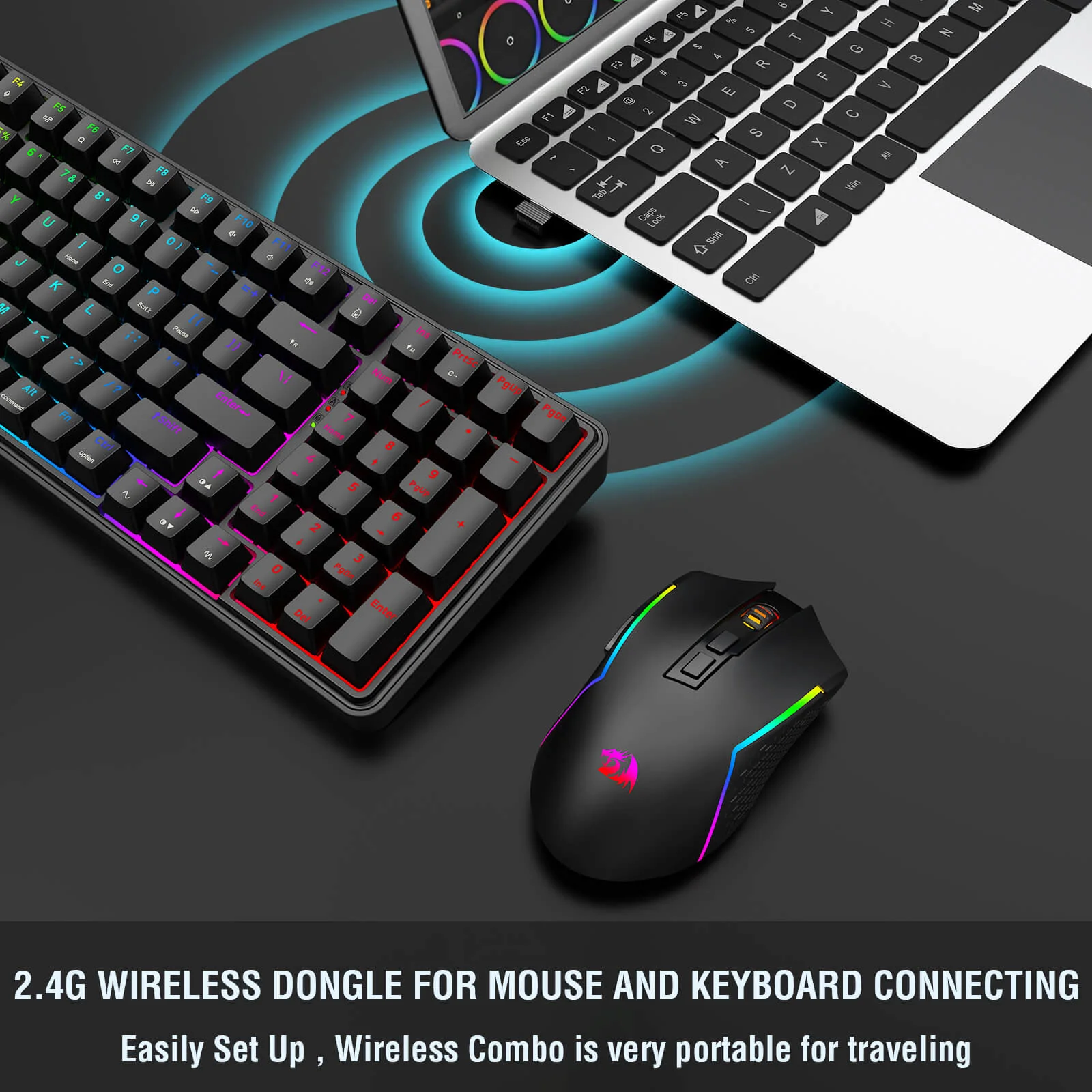 S162 3-Mode Wireless Gaming Keyboard & Mouse Combo - Image 6