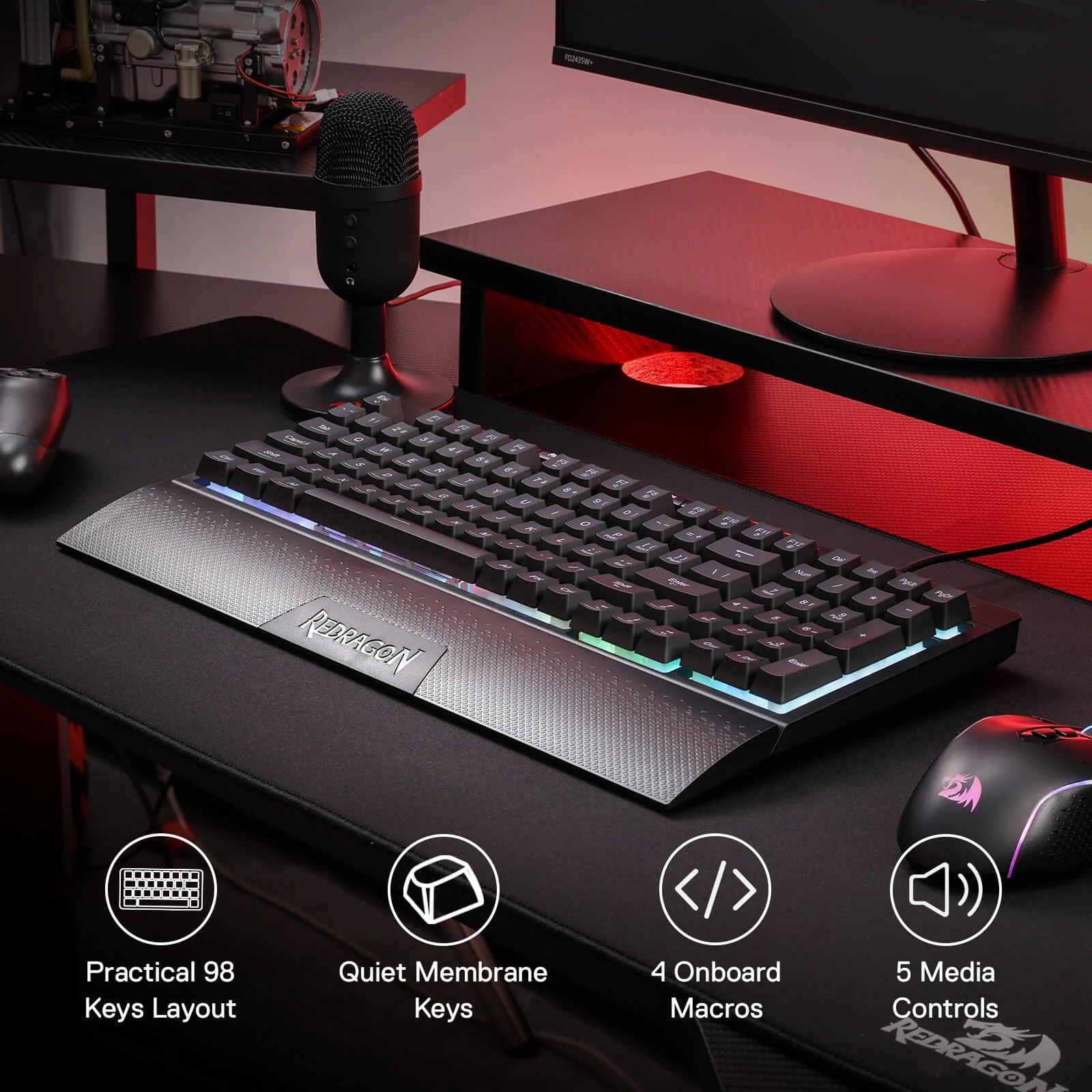 SHIVA K515 Membrane Gaming Keyboard - Image 2