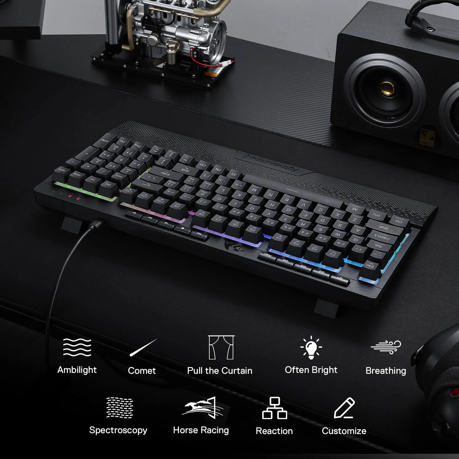 SHIVA K515 Membrane Gaming Keyboard - Image 3