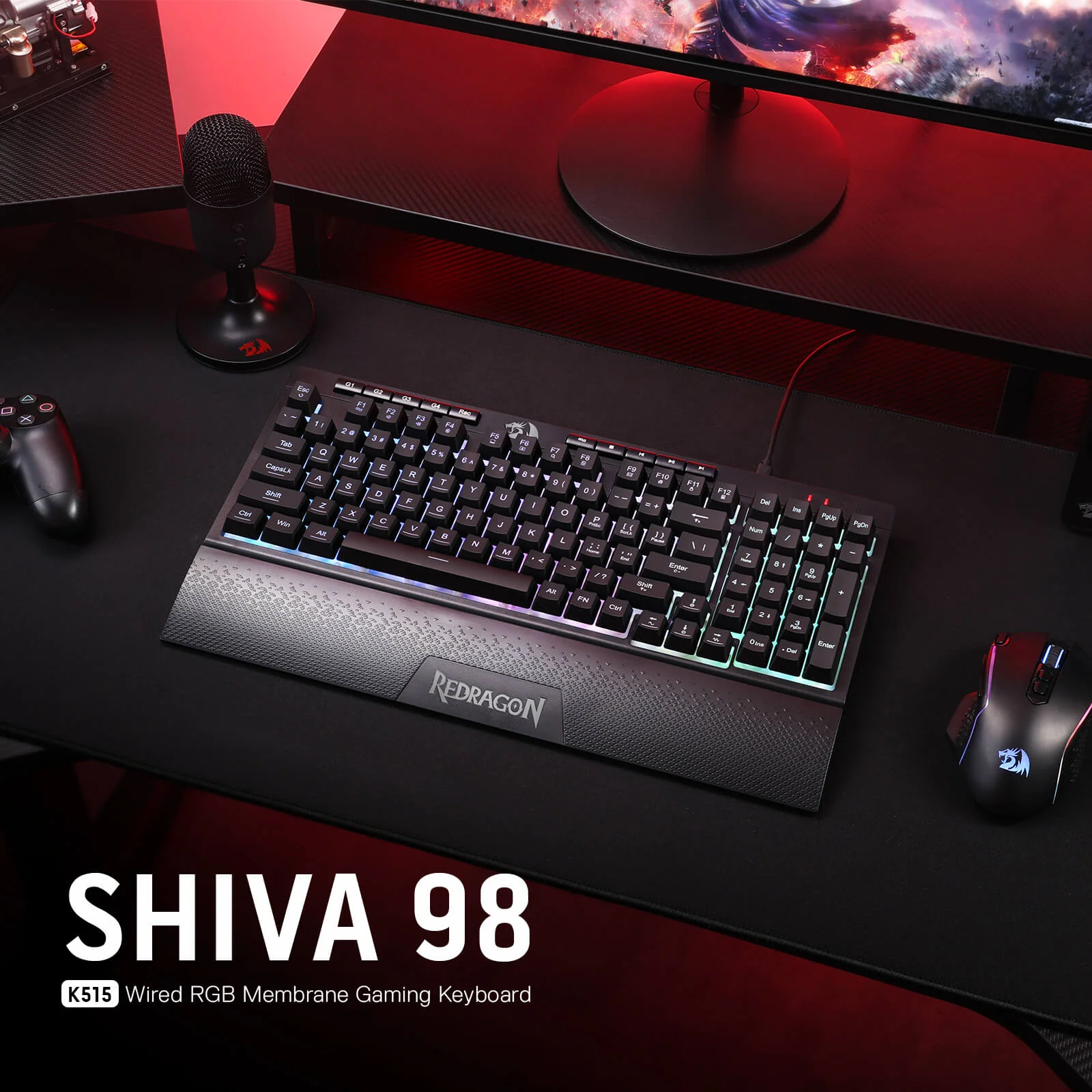 SHIVA K515 Membrane Gaming Keyboard - Image 4