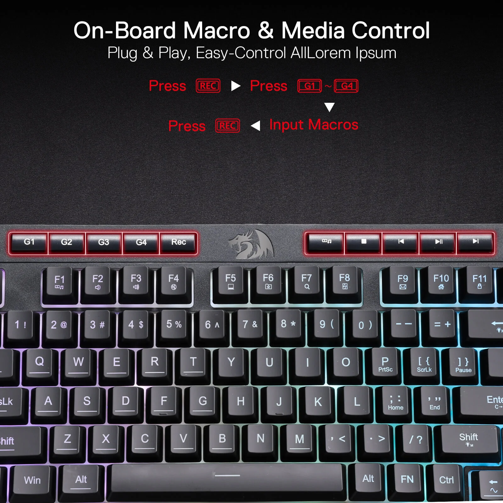 SHIVA K515 Membrane Gaming Keyboard - Image 5