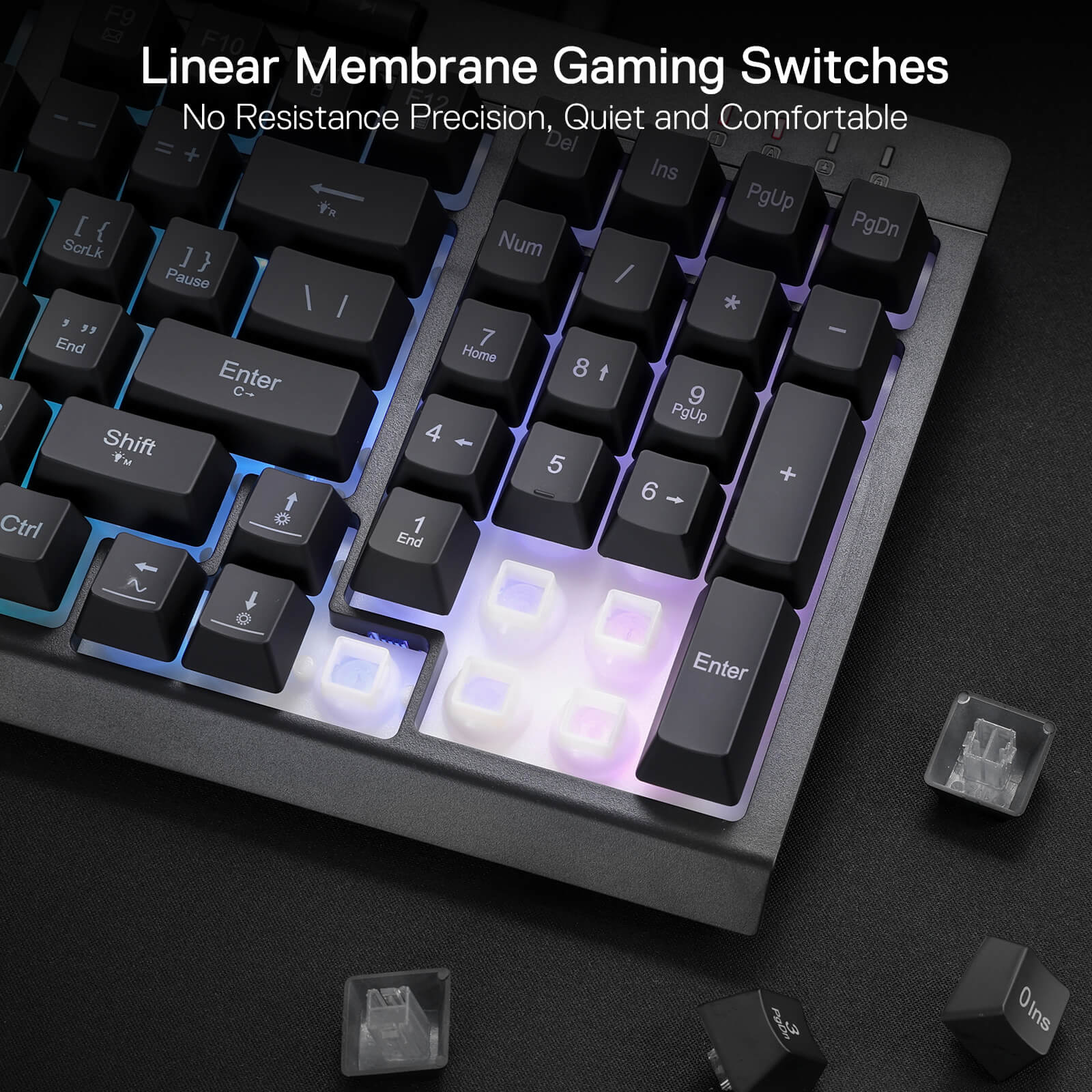 SHIVA K515 Membrane Gaming Keyboard - Image 6