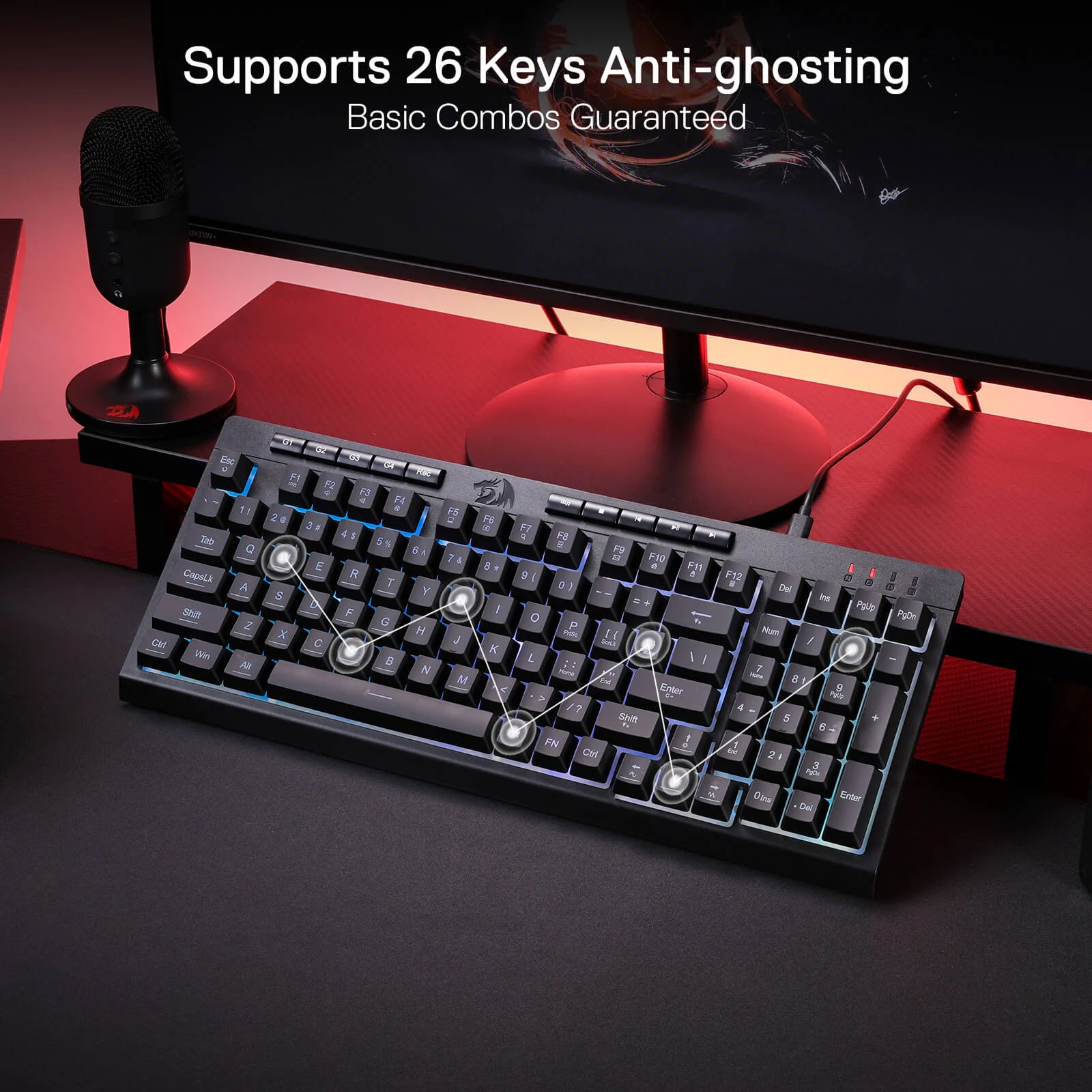 SHIVA K515 Membrane Gaming Keyboard - Image 8