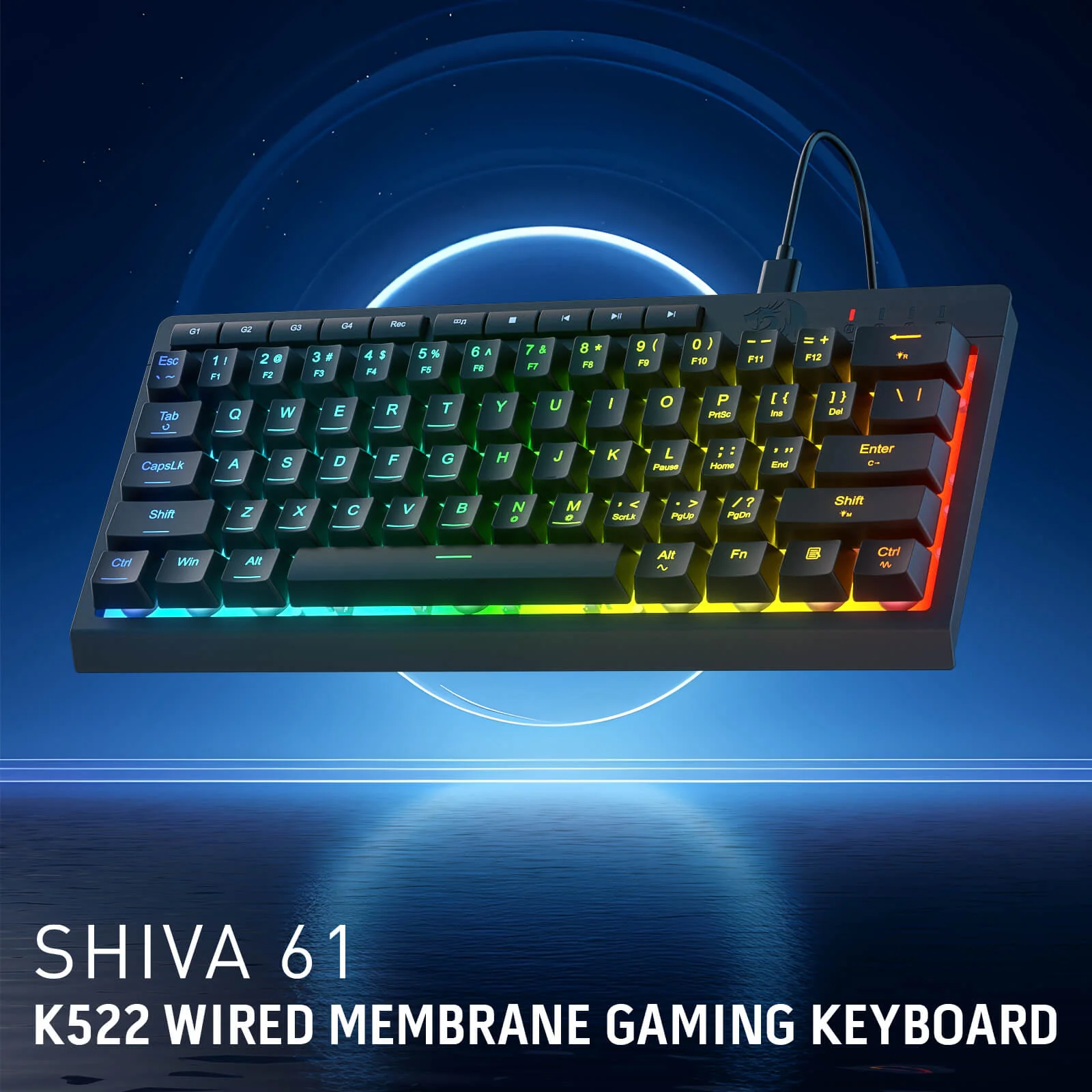 SHIVA K522 Membrane Gaming Keyboard - Image 10